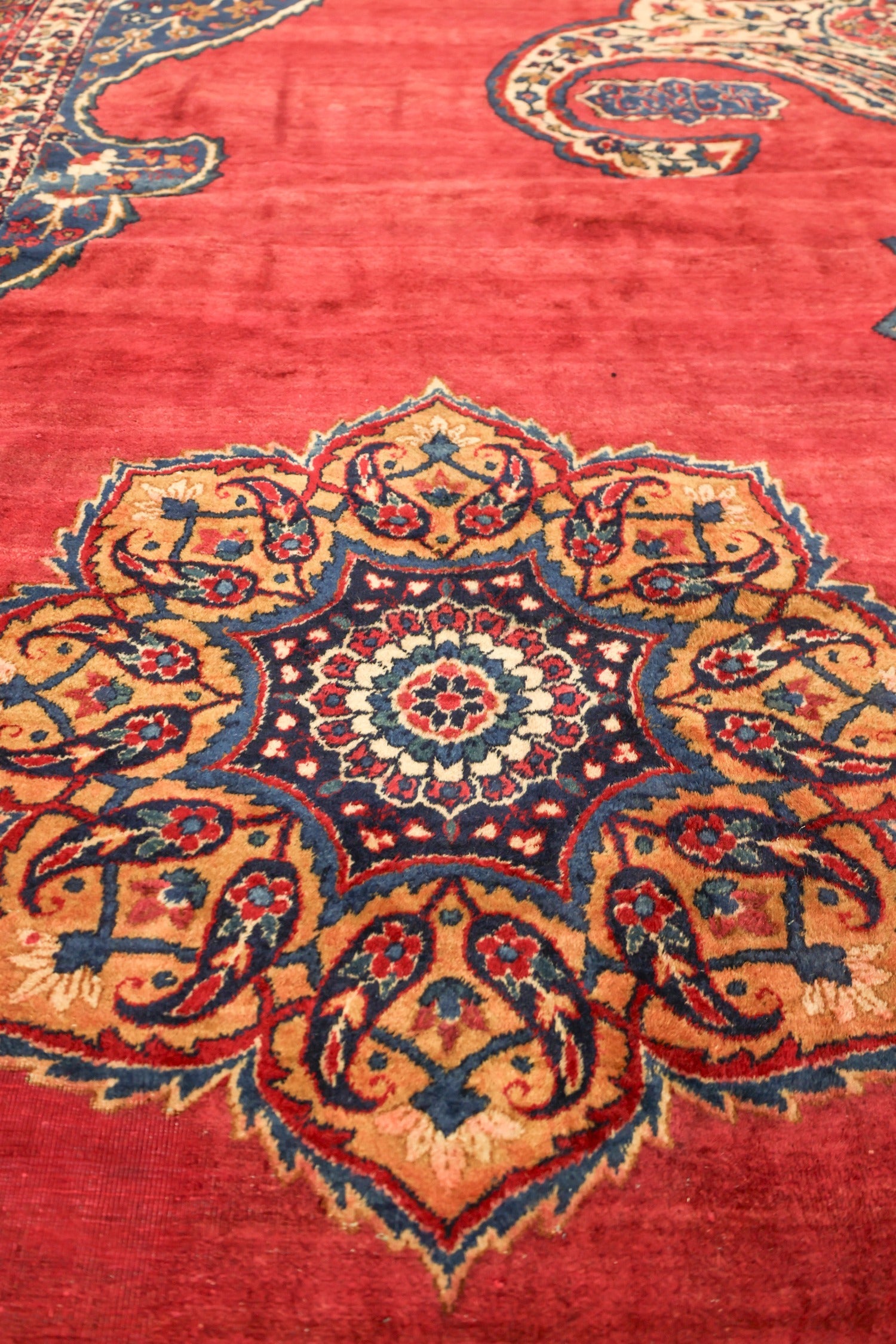 Antique Ocm Kerman Handwoven Traditional Persian Rug - J72110 - Perfect for Living Room, Bedroom & Home Decor
