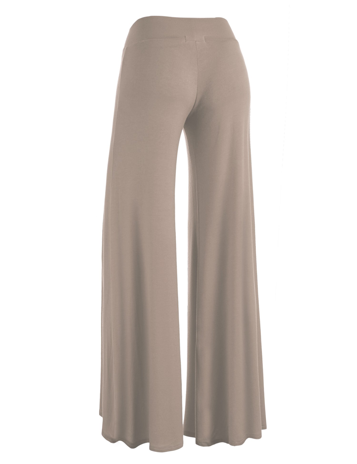Johnny Women's Solid Color Stretchy Wide Leg Palazzo Lounge Pants - Soft Comfortable Casual Pants for Yoga, Home Wear & Relaxation