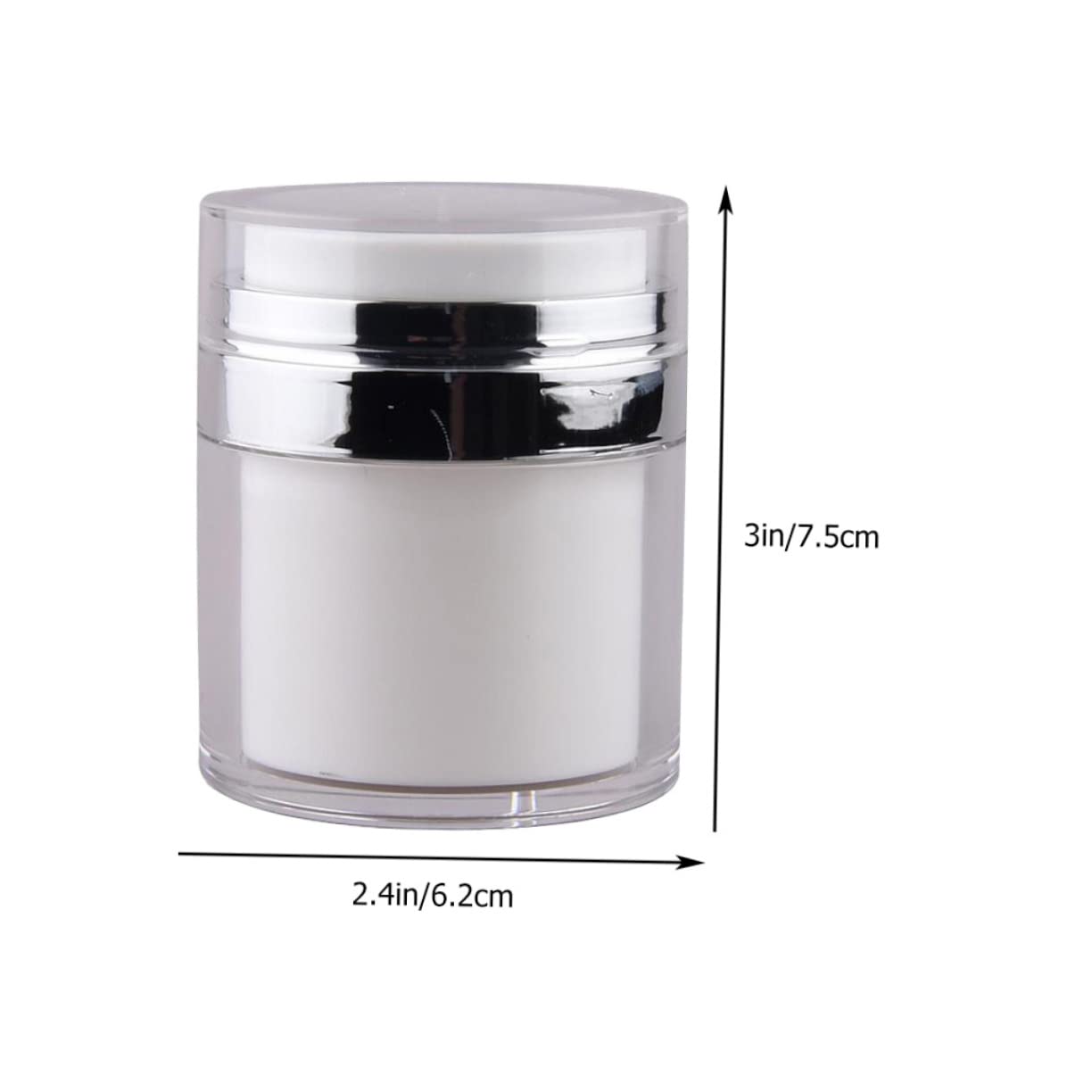 Beatifufu 2-Pack 50g Airless Pump Bottles - Leakproof Travel-Size Cream Dispensers for Toiletries & Skincare | Perfect for Carry-On Liquids, Gym Essentials, and Mini Lotion Storage