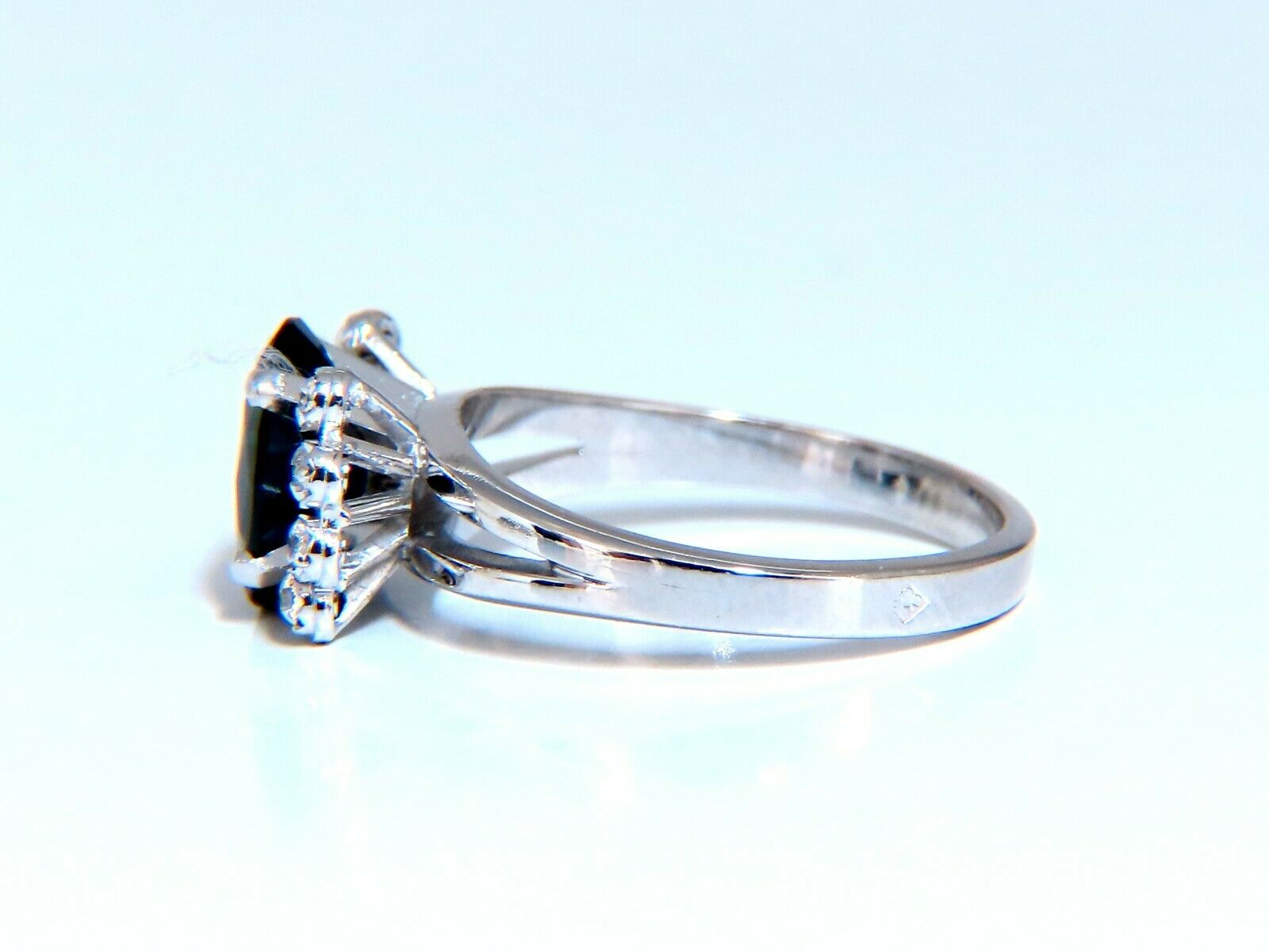 GIA Certified 1.89ct Natural Sapphire & Diamond Ring in 14K Gold - No Heat Treatment | Elegant Engagement, Wedding & Anniversary Jewelry Gift
