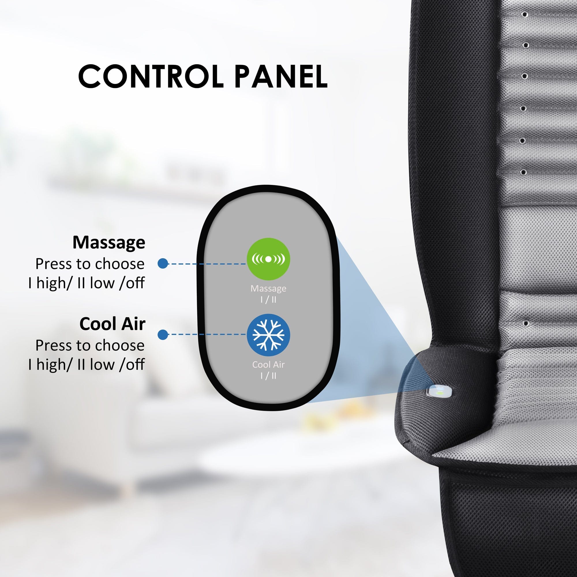 Snailax Cooling Seat Cushion with Vibration Massage - Breathable Gel Memory Foam for Office Chair, Car & Home Use - Relieves Back Pain & Pressure Points - Perfect for Long Sitting Sessions at Work or Driving