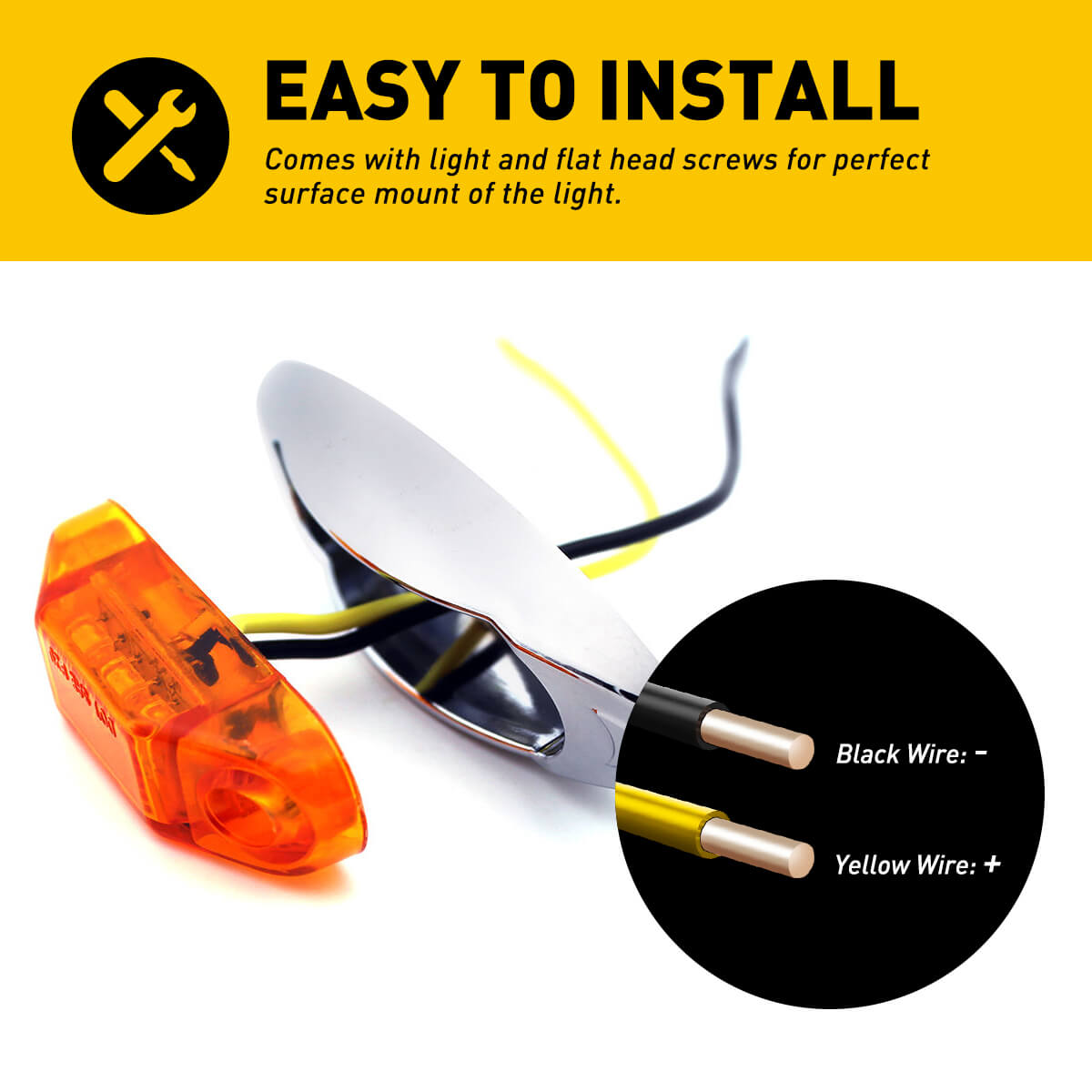 10Pcs 3 LED 3.9 Inch Oval Side Marker Lights with Chrome Bezel - Waterproof 12V Clearance Lights for Trucks & Trailers - Perfect for Night Driving, Off-Roading & Vehicle Safety