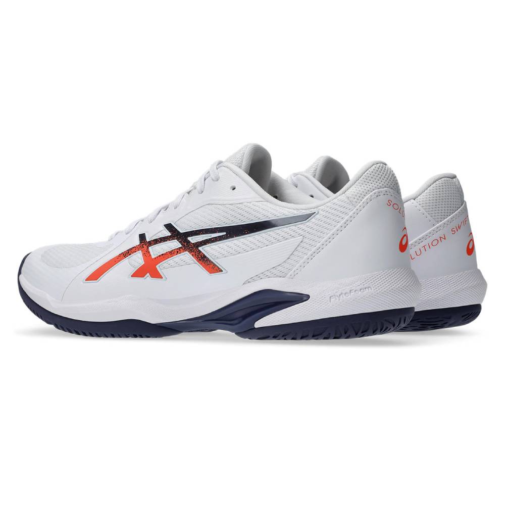 ASICS Solution Swift FF 2 Men's Tennis Shoes - Lightweight Performance Court Shoes for Men in White/Nova Orange - Perfect for Competitive Tennis Matches & Training Sessions