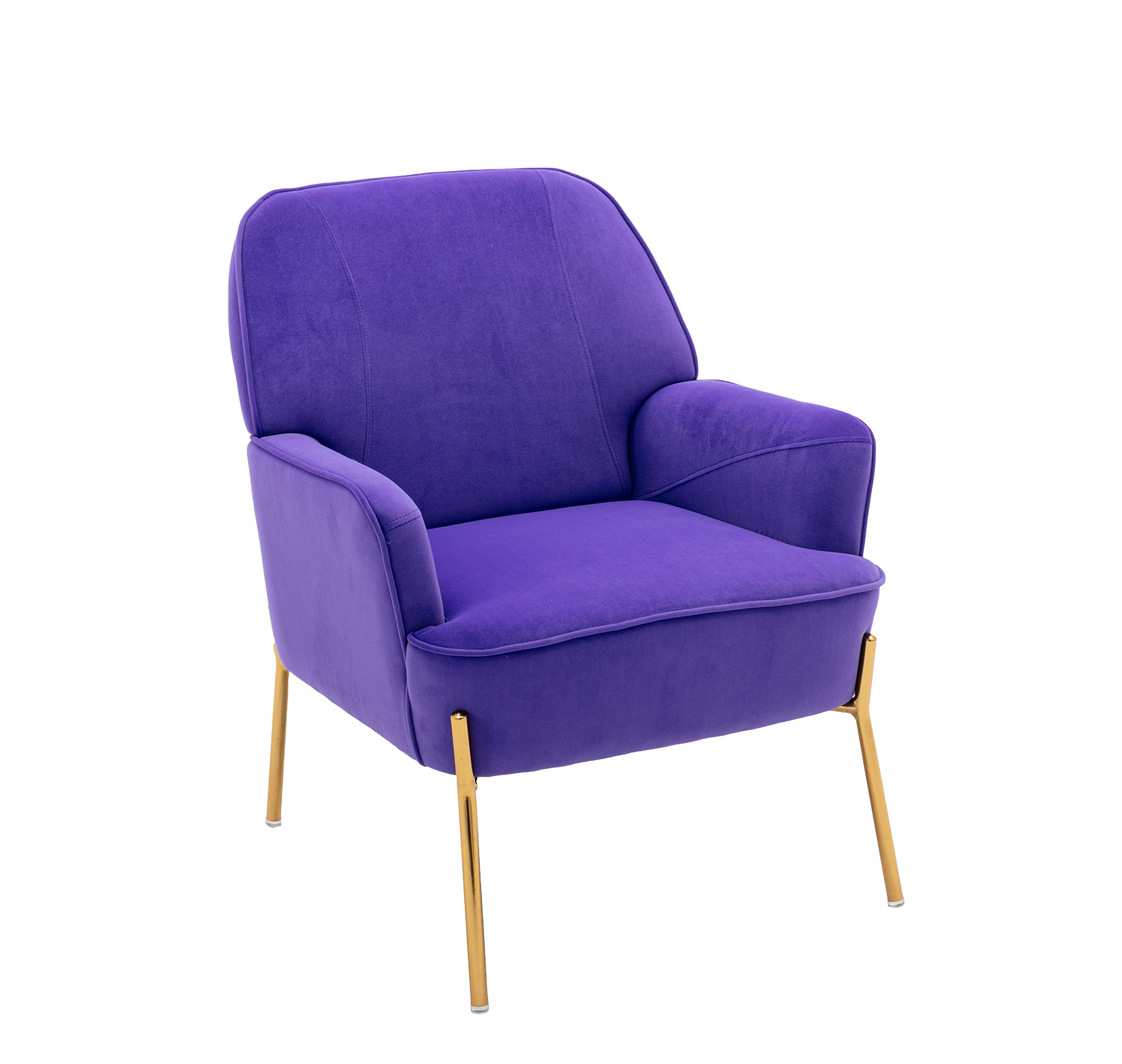 hegmentine Modern Home Office Chair - Adjustable Height Velvet Desk Chair for Work, Vanity & Makeup - Stylish & Comfortable for Living Room & Bedroom (Purple) - Perfect for Remote Work, Gaming & Beauty Routines