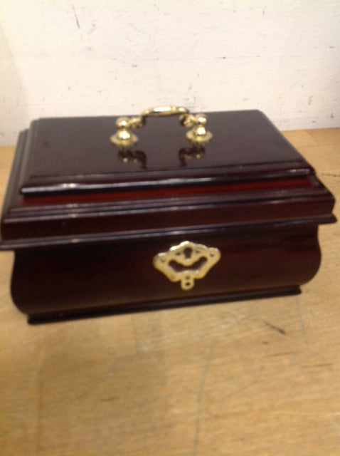 6 Pack Mahogany Wood Mini Jewelry Boxes - Small Storage Organizer for Rings, Earrings & Necklaces - Perfect for Travel, Gifts & Home Decor