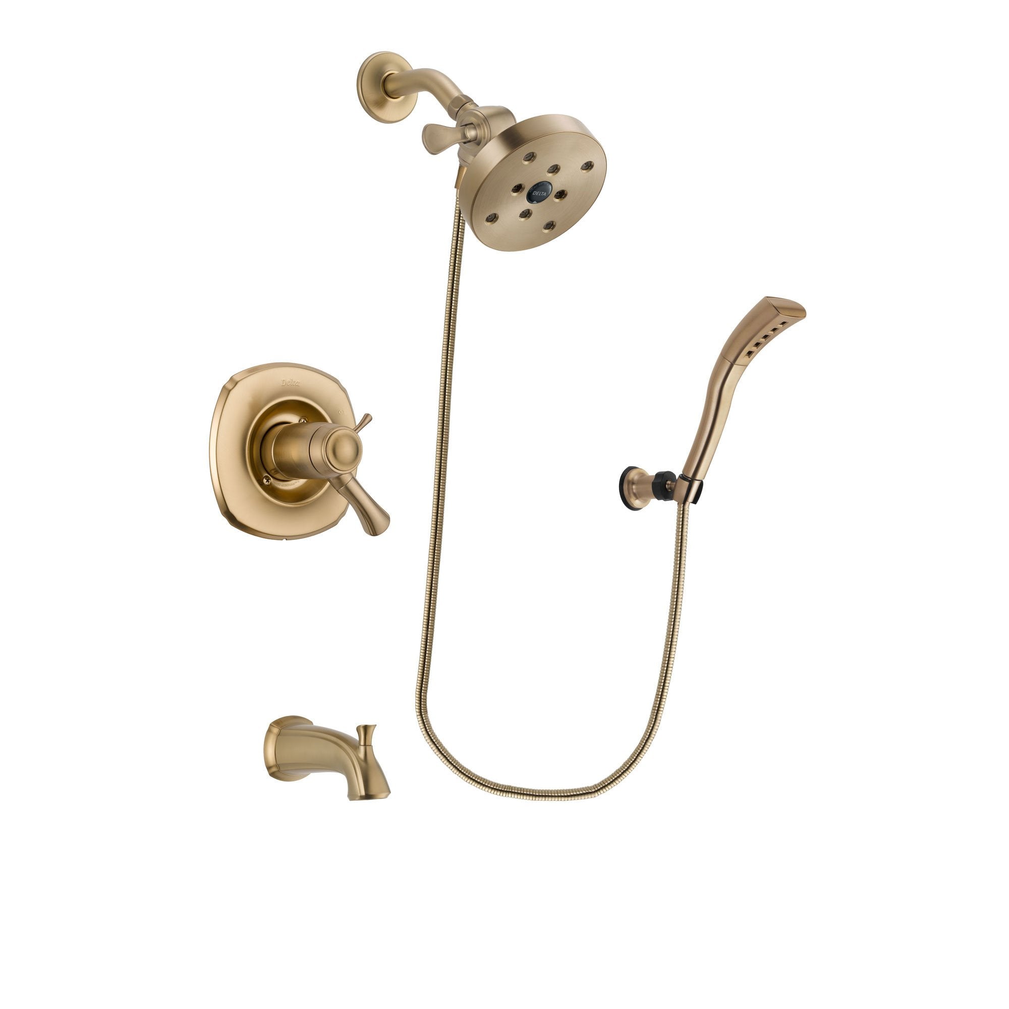 Delta Addison Champagne Bronze Thermostatic Tub and Shower Faucet System with 5.5
