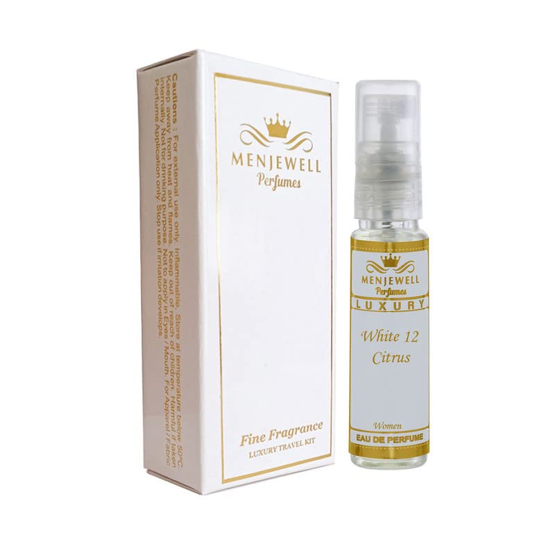 Menjewell White 12 Citrus Perfume for Women - Long Lasting Luxury Fragrance | Travel Size Mini Perfume (10ML) | Perfect for Daily Wear, Office & Special Occasions