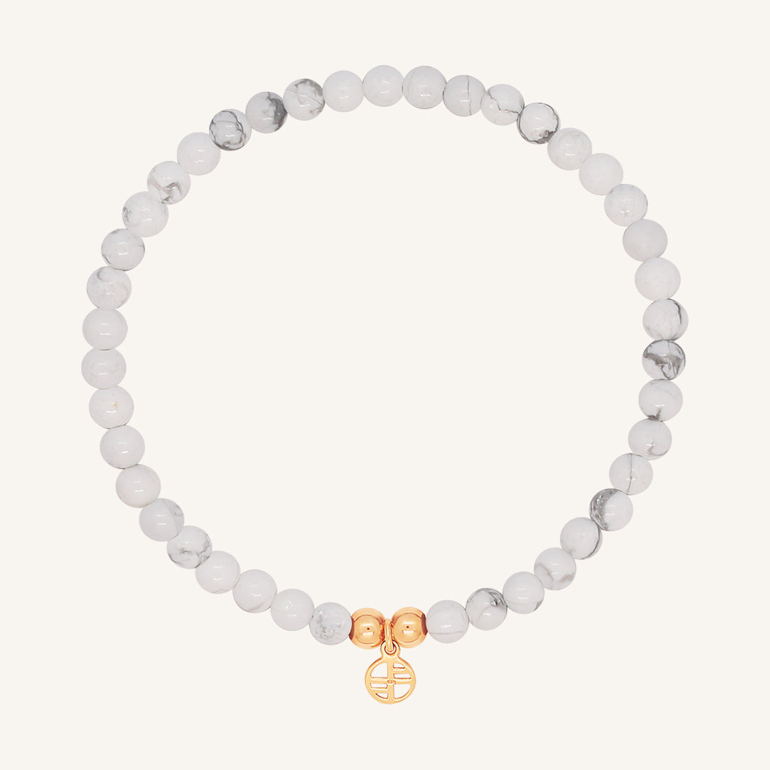 Howlite Luminous Bracelet - Stone of Clarity & Calming Energy | Natural Gemstone Jewelry for Meditation, Stress Relief & Spiritual Healing