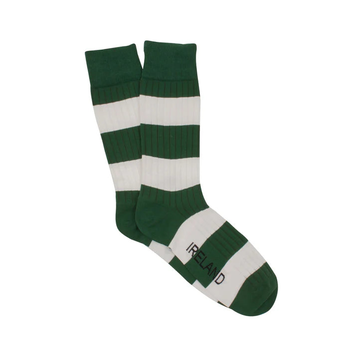 Men's Ireland Striped Cotton Socks - Soft & Breathable Casual Socks for Everyday Wear, Sports & Travel