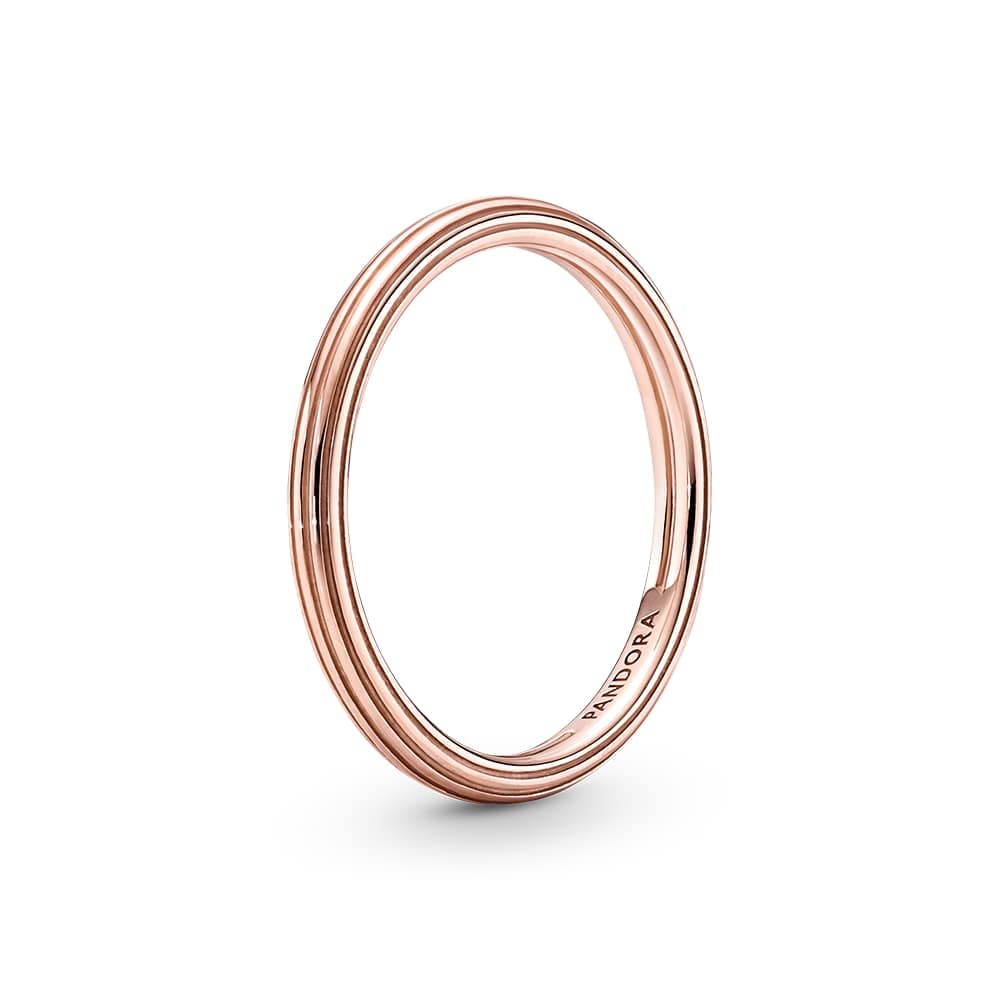 PANDORA ME 14K Rose Gold Plated Ring for Women - Elegant Stackable Band Jewelry Gift for Anniversary, Valentine's Day & Special Occasions
