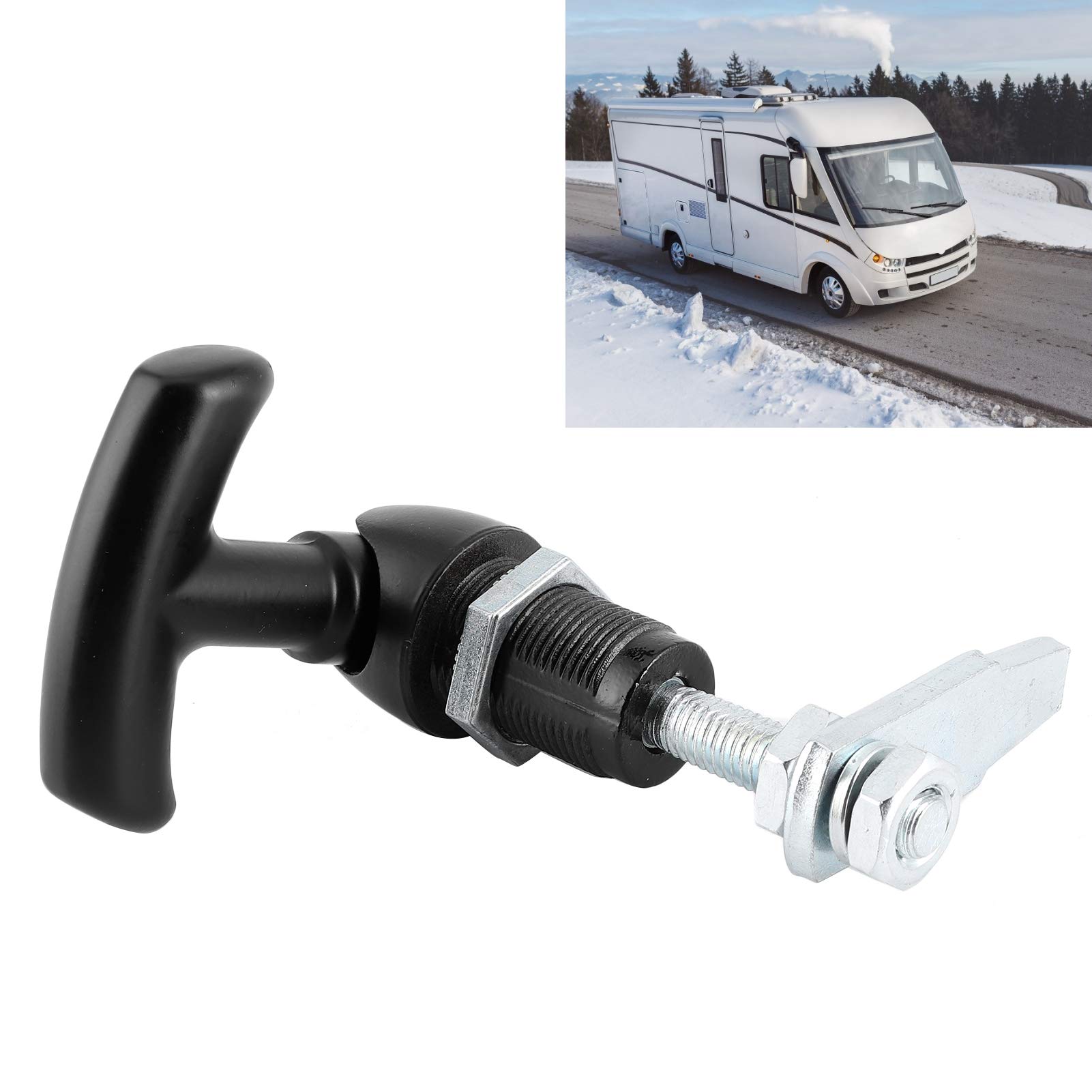 T-Handle Lock - Heavy Duty Zinc Alloy T-Shaped Tool Box Lock for Caravan, Trailer & RV - Secure Your Vehicle Storage for Camping & Road Trips