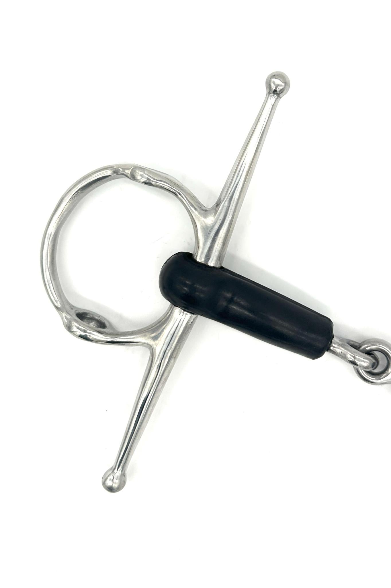 Premium Rubber Single Jointed Full Cheek Nelson Gag Bit for Horses - Comfortable & Durable Equestrian Training Equipment for Dressage, Jumping & Trail Riding