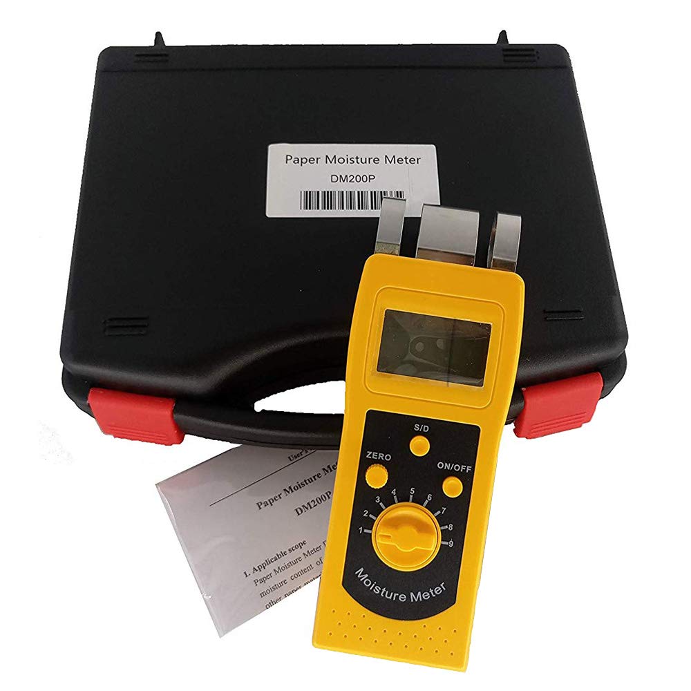 Professional Paper Moisture Meter Tester - Digital Moisture Content Analyzer for Paper, Wood & Building Materials (0.00-2.00% d / 0.0-98.0% s) - Perfect for Paper Mills, Printing Shops & Construction Sites