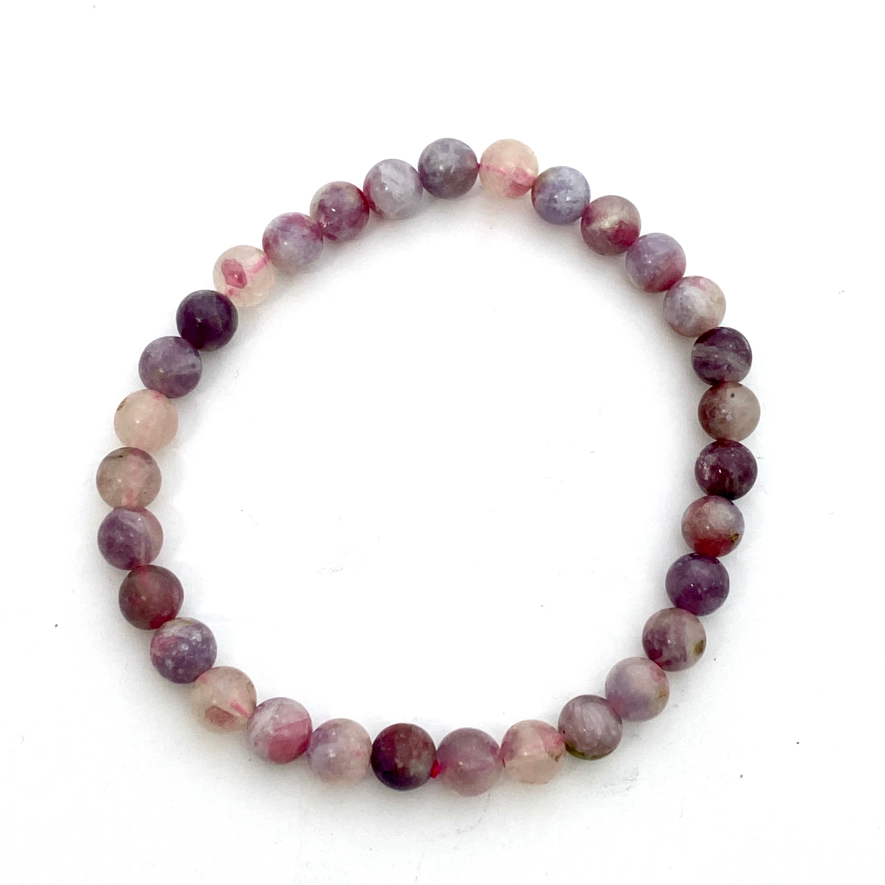 Pegmatite Unicorn Stone Bracelet with Pink Tourmaline, Lepidolite & Quartz - Healing Crystal Jewelry for Stress Relief & Positive Energy - Perfect for Meditation, Yoga & Spiritual Gifts