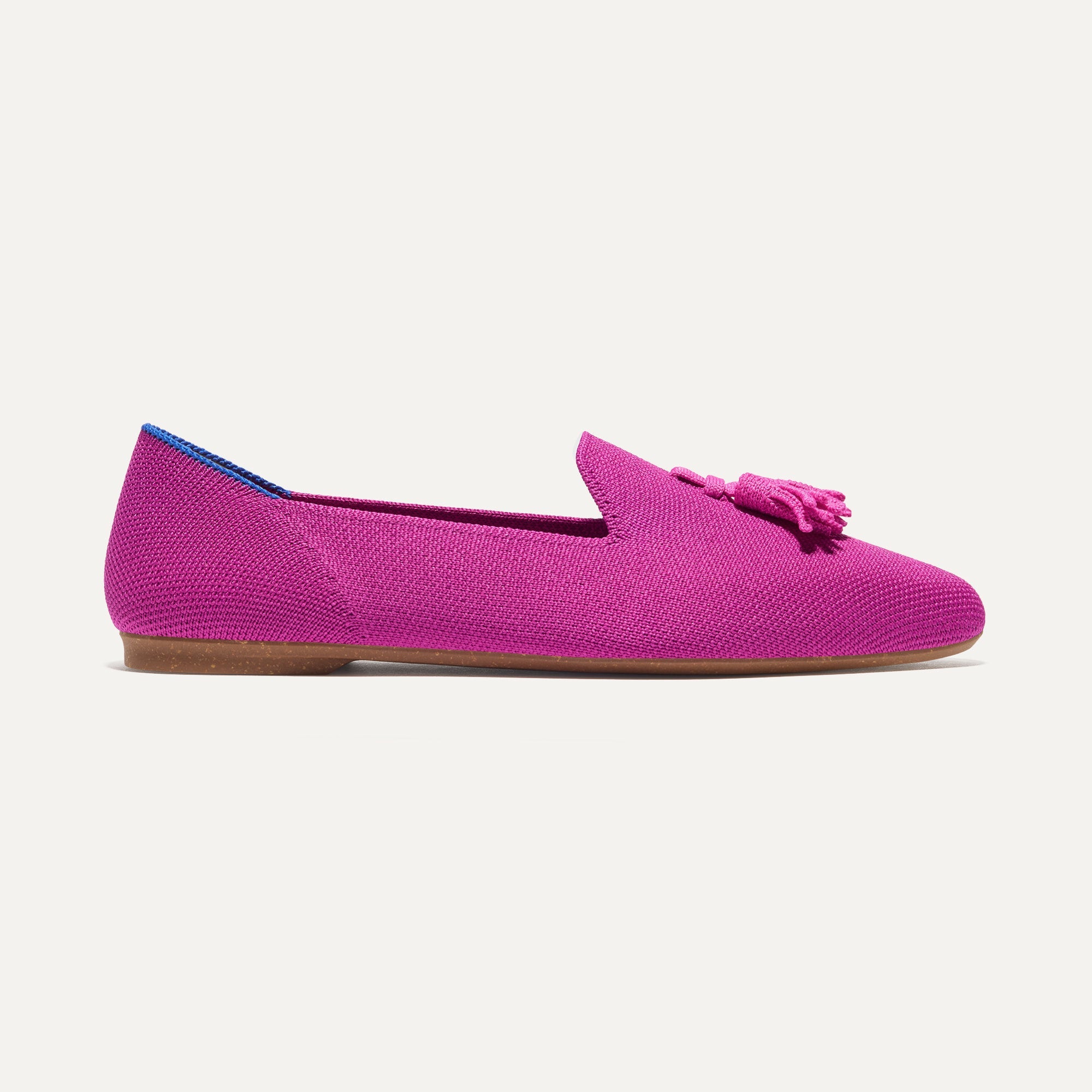 **Women's Pink Almond Toe Tassel Loafers - Comfortable Slip-On Casual Shoes for Work, Office & Everyday Wear**