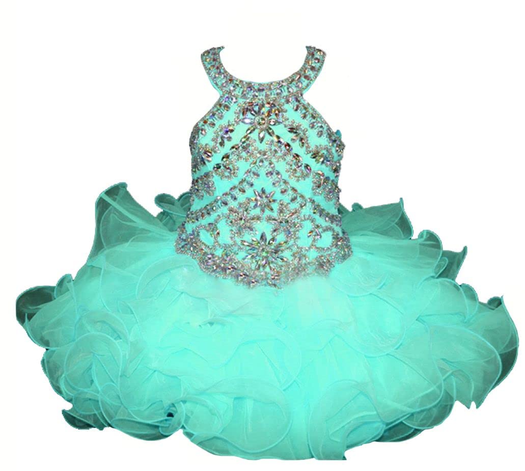 Custom Crystal Tutu Cupcake Gowns for Baby Girls - Elegant National Pageant & Birthday Party Dresses - Perfect for Special Occasions, Photoshoots, and 1st Birthday Celebrations