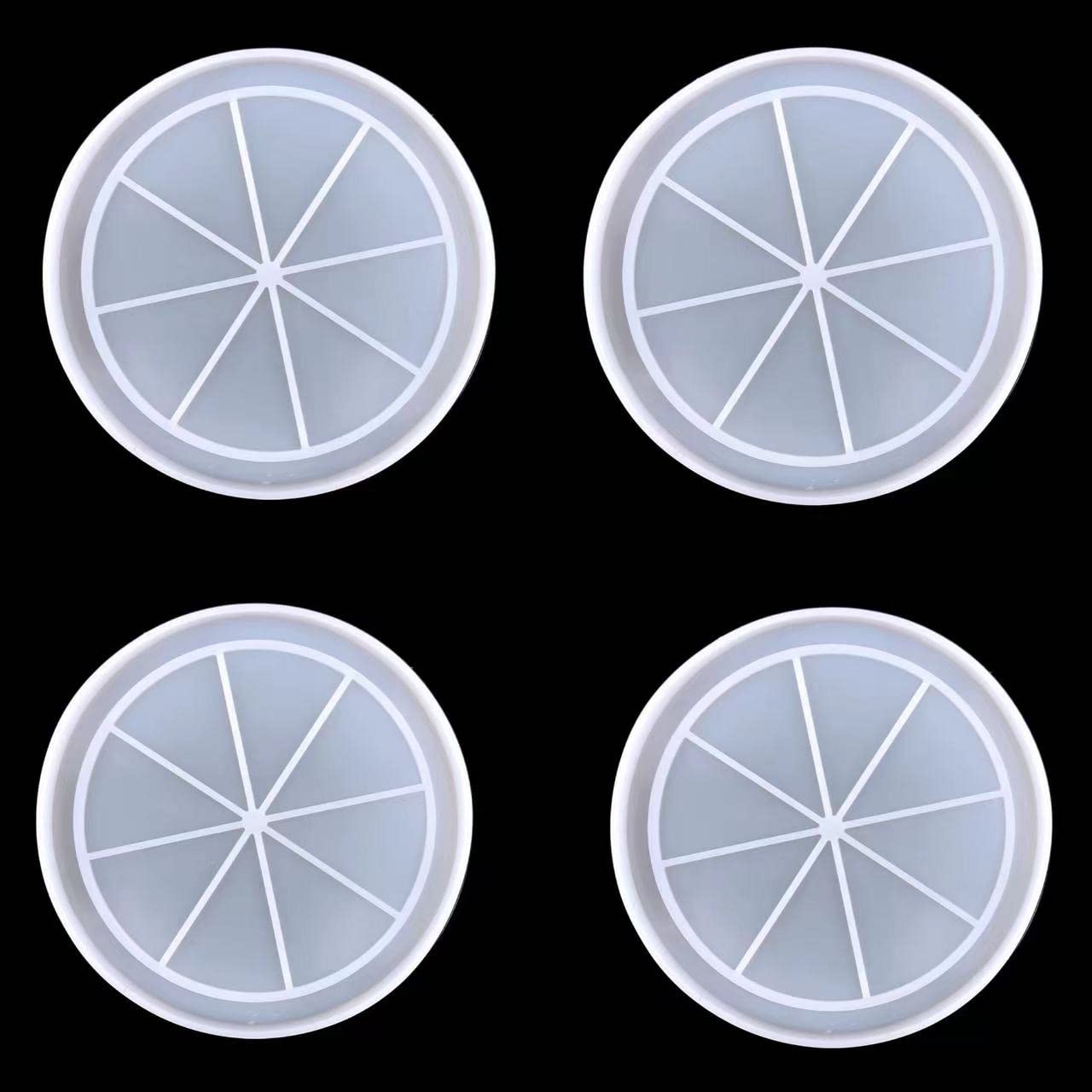 4-Pack Orange Resin Coaster Molds for Epoxy Casting - Fruit-Shaped DIY Coaster Molds for Resin Art, Mother's Day Gifts & Home Decor (PP83746) - Perfect for Crafting Unique Drink Coasters, Table Decor, and Handmade Gifts