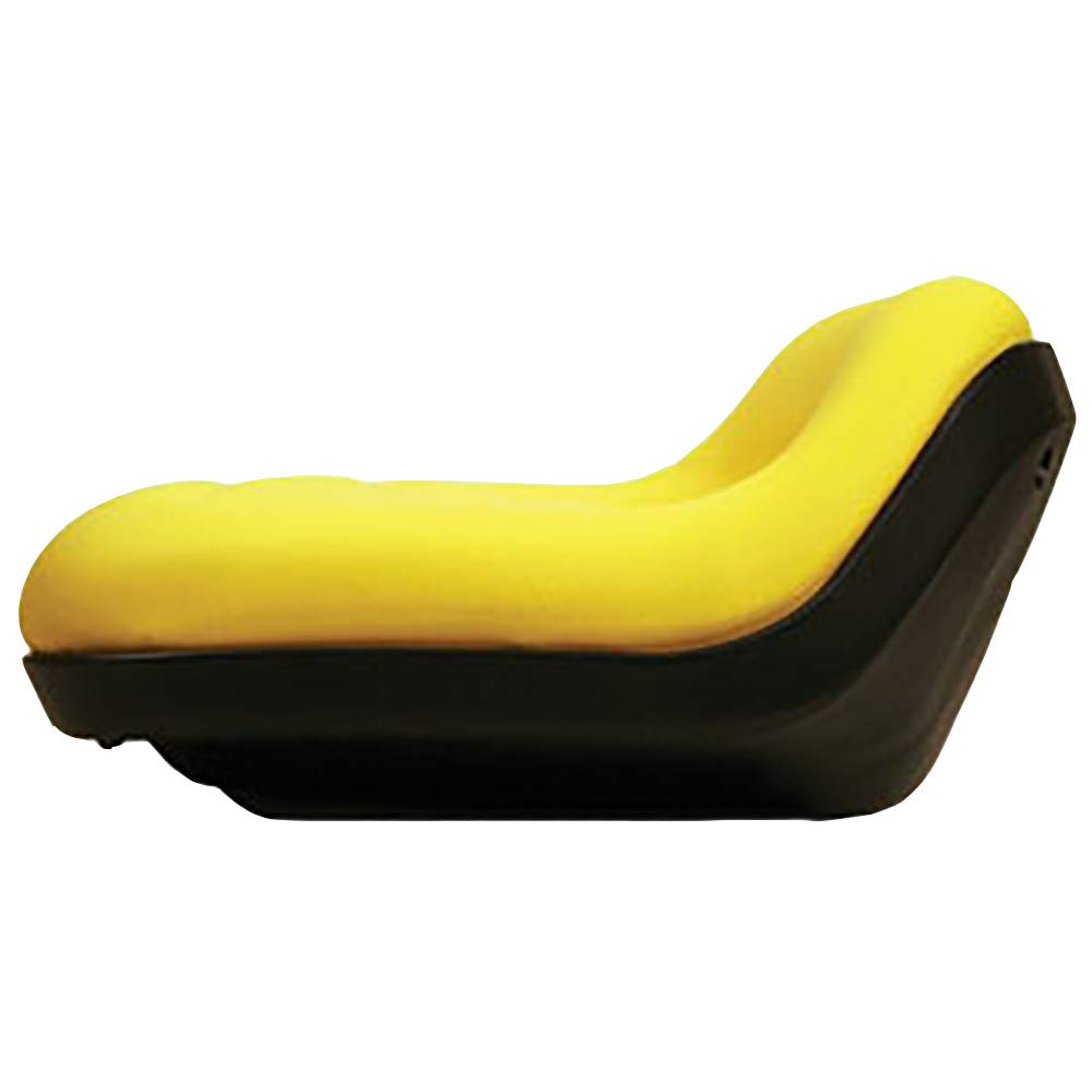 RAParts TY15862 Universal Yellow Low Back Seat Replacement for John Deere 185 180 175 170 165 160 130 116H Tractors - Durable Comfort for Farming, Landscaping & Outdoor Work