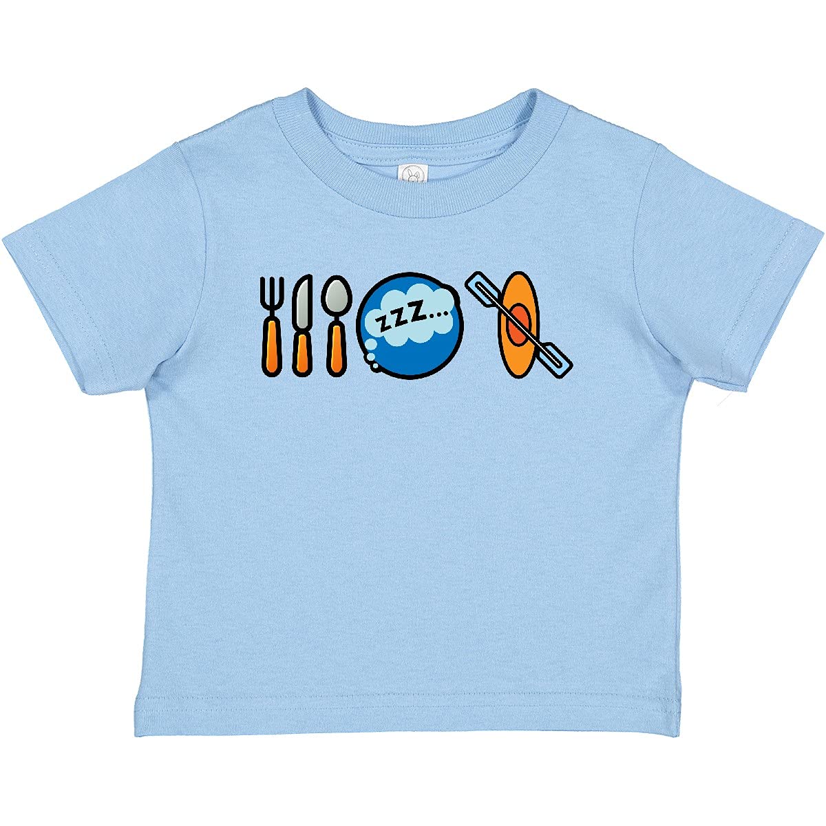 Inktastic Kayaking Eat Sleep Kayak Baby T-Shirt - Soft Cotton Cute Kayaking Outfit for Toddlers & Infants - Perfect for Outdoor Adventures, Beach Trips & Family Photos