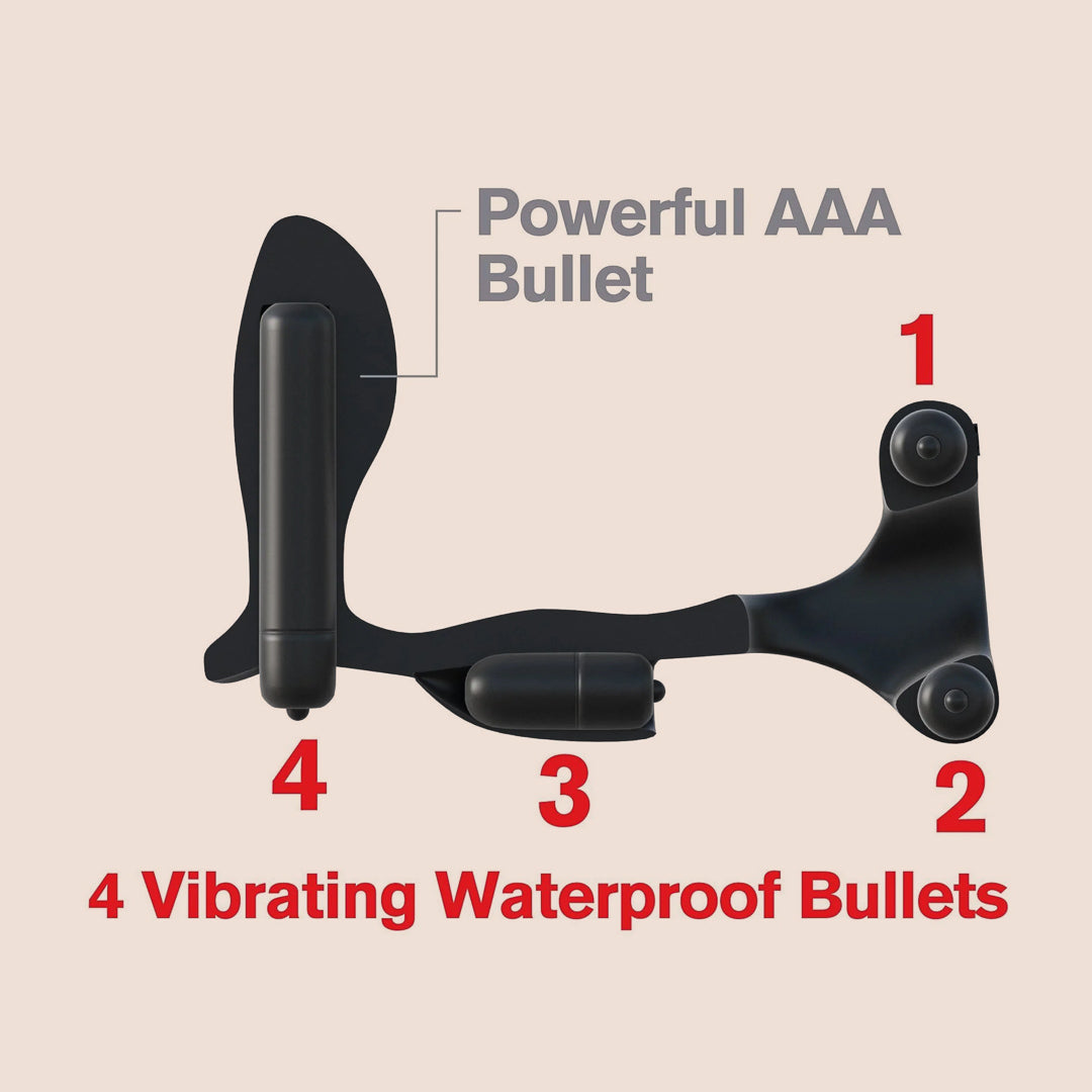 Fantasy C Ringz Ultimate Ass Gasm - Rechargeable Vibrating Butt Plug with C-Ring Stimulator for Couples | Powerful Dual Stimulation for Enhanced Pleasure | Perfect for Solo Play, Couples & BDSM Scenes