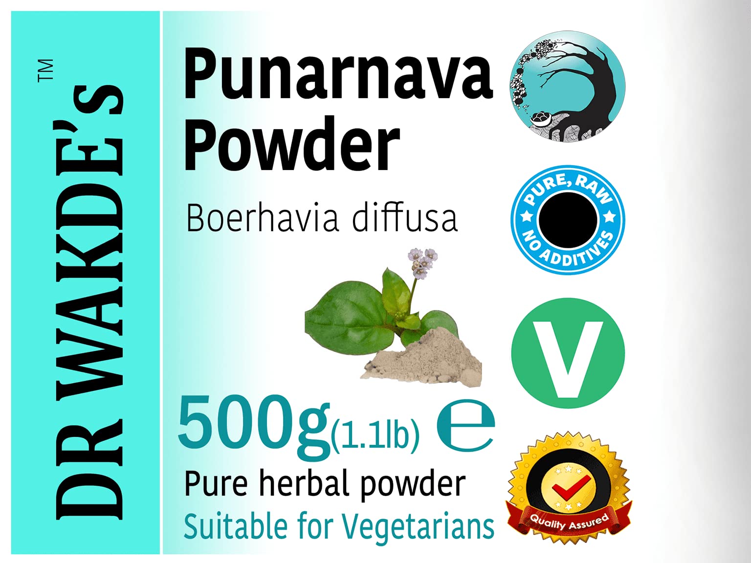 DR WAKDE'S Punarnava Powder (Boerhavia diffusa) - 1Kg (2.2lb) | 100% Pure, Raw & Dried Ayurvedic Herb | Natural Aroma, Freshness & Fine Texture | Vegan, Premium Grade | No Additives or Fillers | Supports Digestion & Detox | Perfect for Herbal Teas, Smoothies & Wellness Routines
