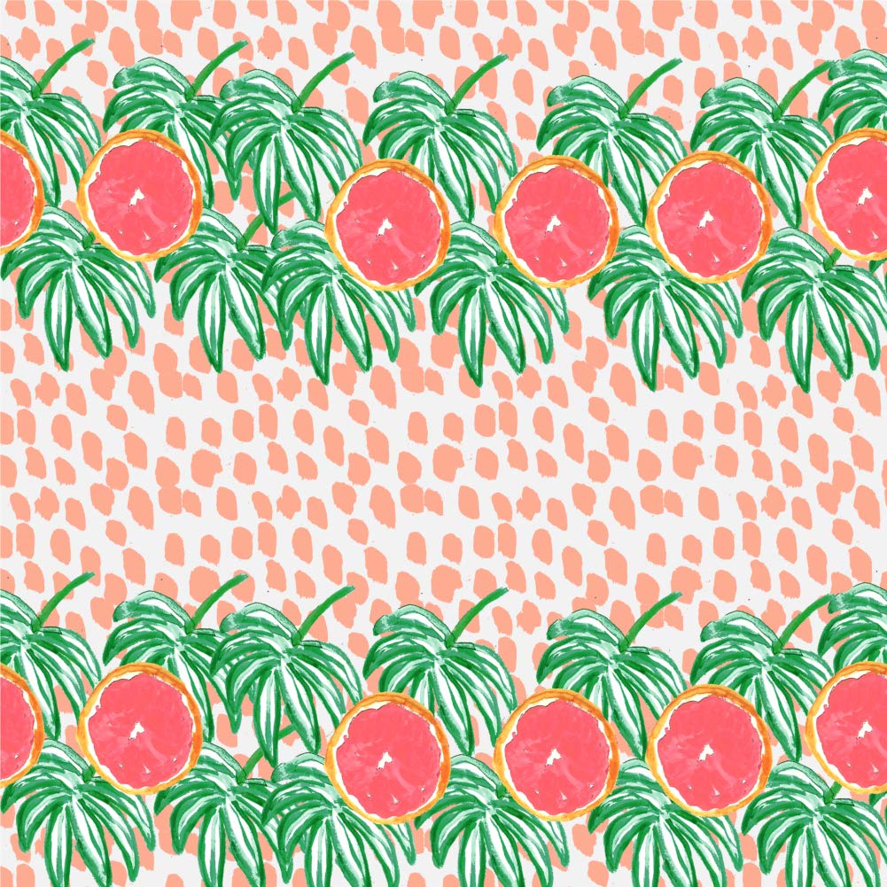 GRAPHICS & MORE Grapefruit and Leaves Gift Wrap Wrapping Paper Rolls - Perfect for Birthday, Wedding, Christmas & Party Gift Wrapping