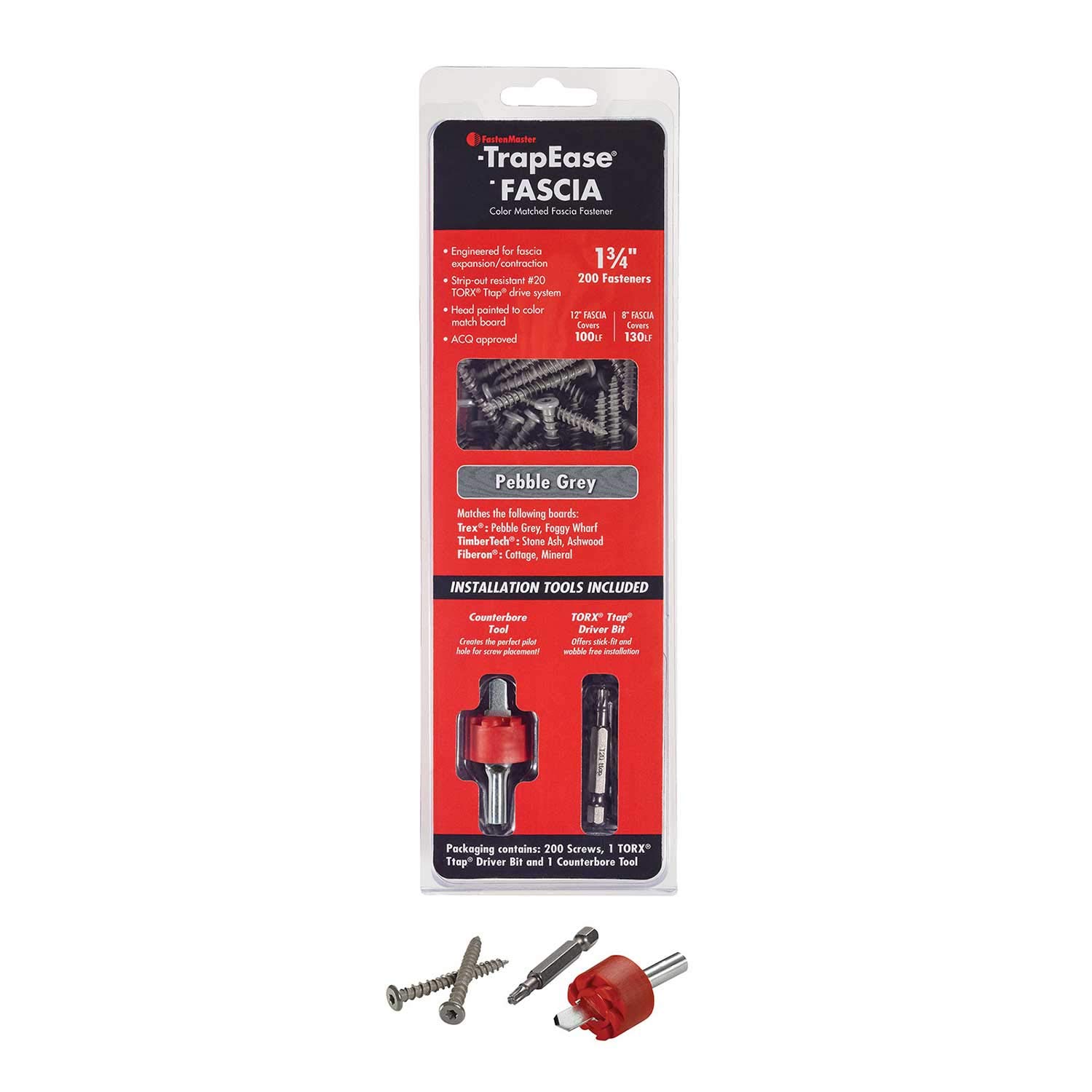 FastenMaster TrapEase Fascia Screws - 100 Linear Feet - Saddle - Premium Roofing & Siding Fasteners for Secure Installation | Perfect for Home Exterior & Deck Building Projects