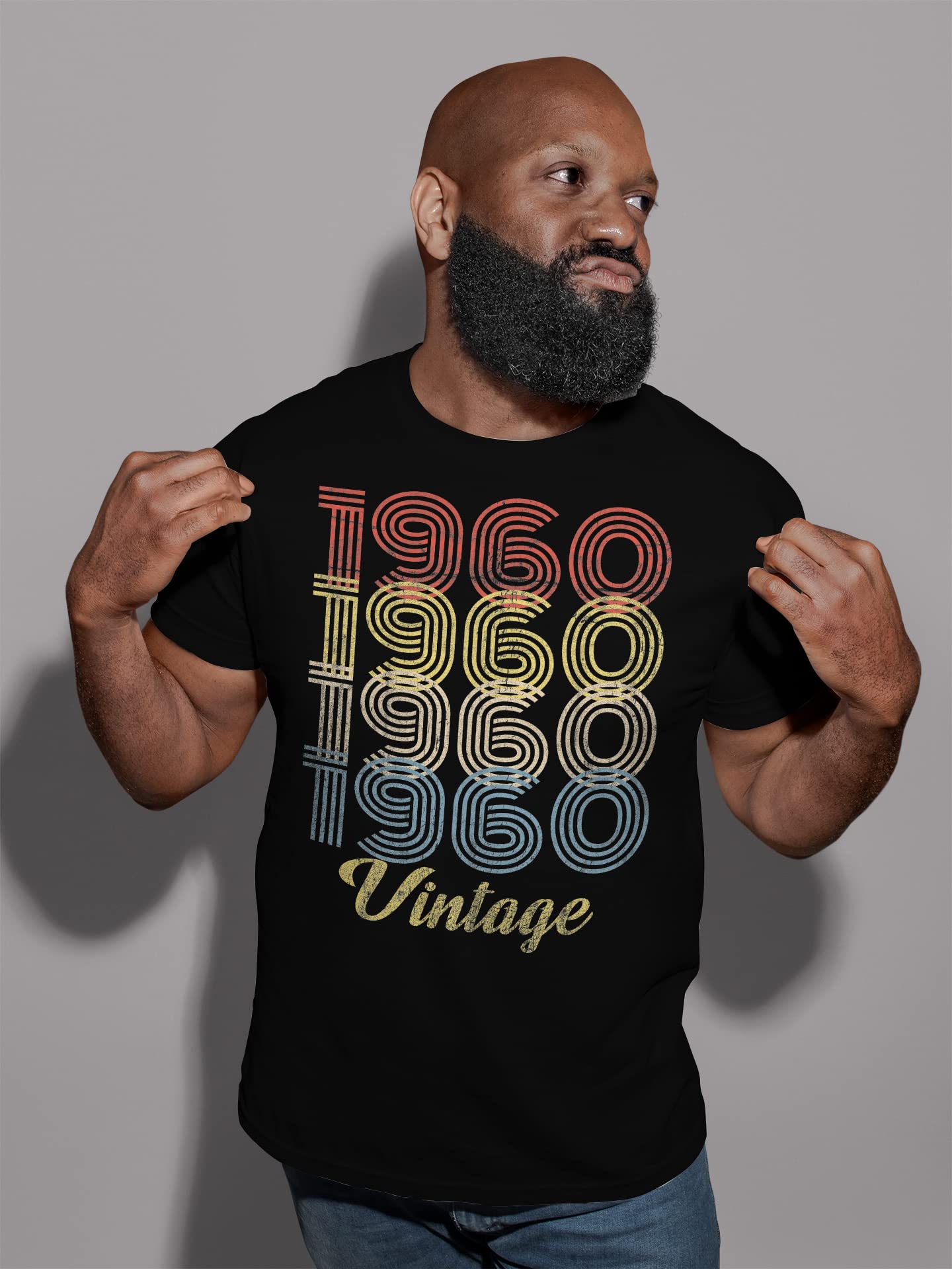 Vintage 1960 Retro 65th Birthday Gift T-Shirt for Men - Funny 65 Year Old Birthday Present - Perfect for Dad, Grandpa & Husband's Milestone Celebration