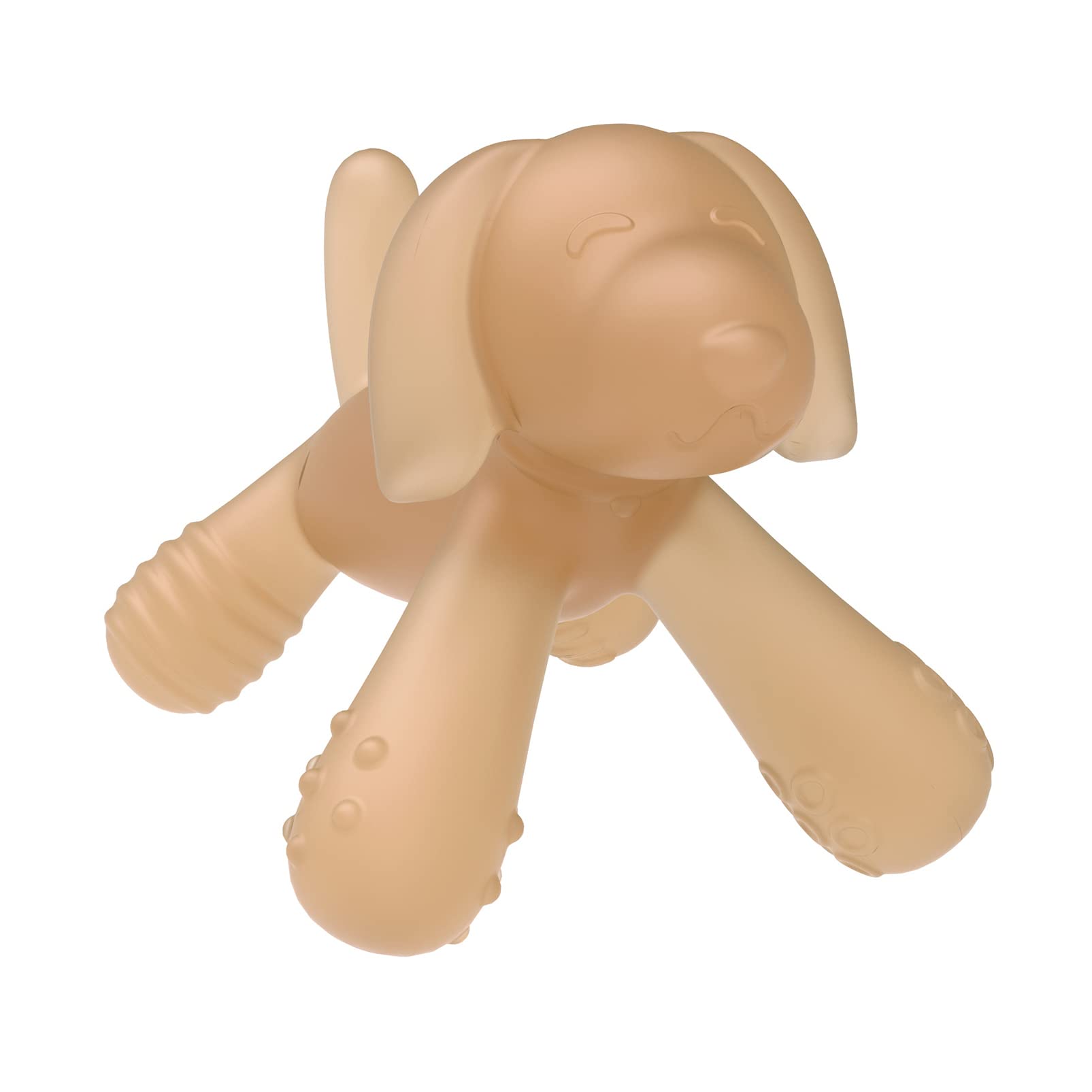Organic Silicone Teething Toy for Babies 3-6 12 18 Months - BPA Free Soft Dog-Shaped Teether for Soothing Sore Gums | Perfect for Home, Travel & Daycare Use