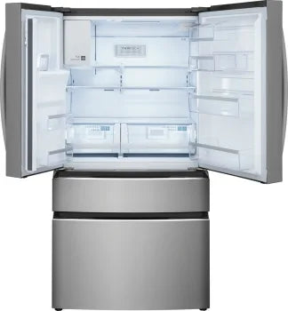Frigidaire Gallery GRMS2773AF 26.3 Cu. Ft. Standard Depth 4-Door French Door Refrigerator in Stainless Steel - Perfect for Modern Kitchens & Large Family Storage