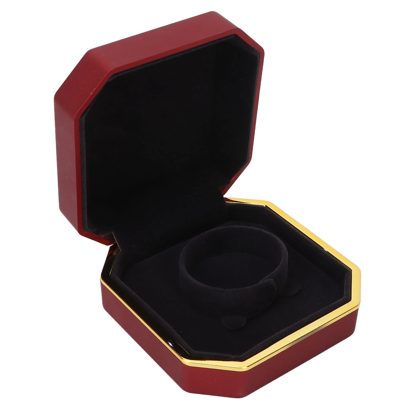 MAJESTE LED Bracelet Storage Box - Fashionable Jewelry Display Case with Velvet Lining, Portable Jewelry Organizer for Wedding, Proposal, Engagement Gifts (Red) | Perfect for Bridal Shower, Anniversary, and Special Occasion Jewelry Presentation