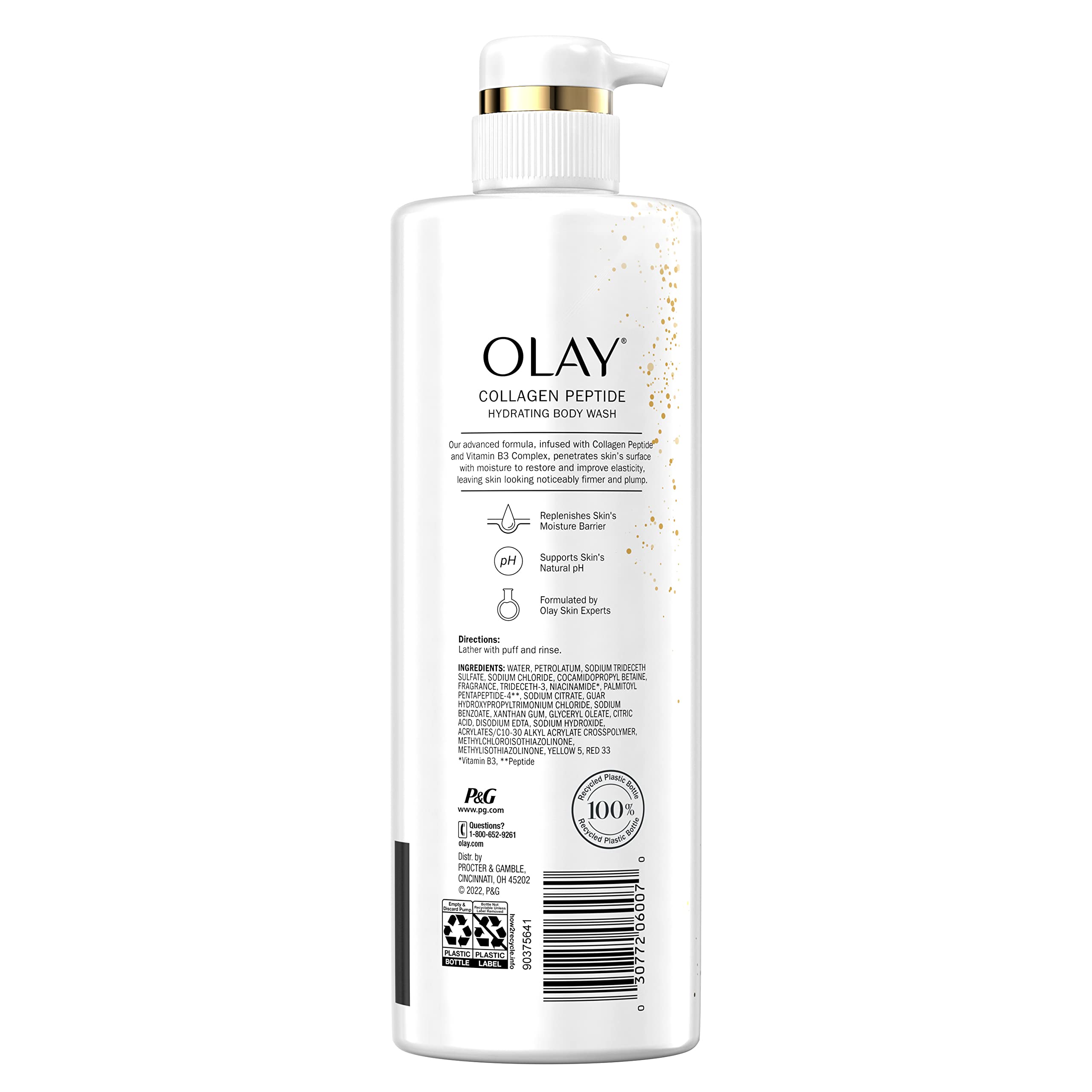 Olay Cleansing & Firming Body Wash with Vitamin B3 & Collagen - Hydrating & Anti-Aging Shower Gel for Smooth Skin - 26 fl oz (Pack of 4) - Perfect for Daily Skincare Routine & Spa-Like Relaxation at Home