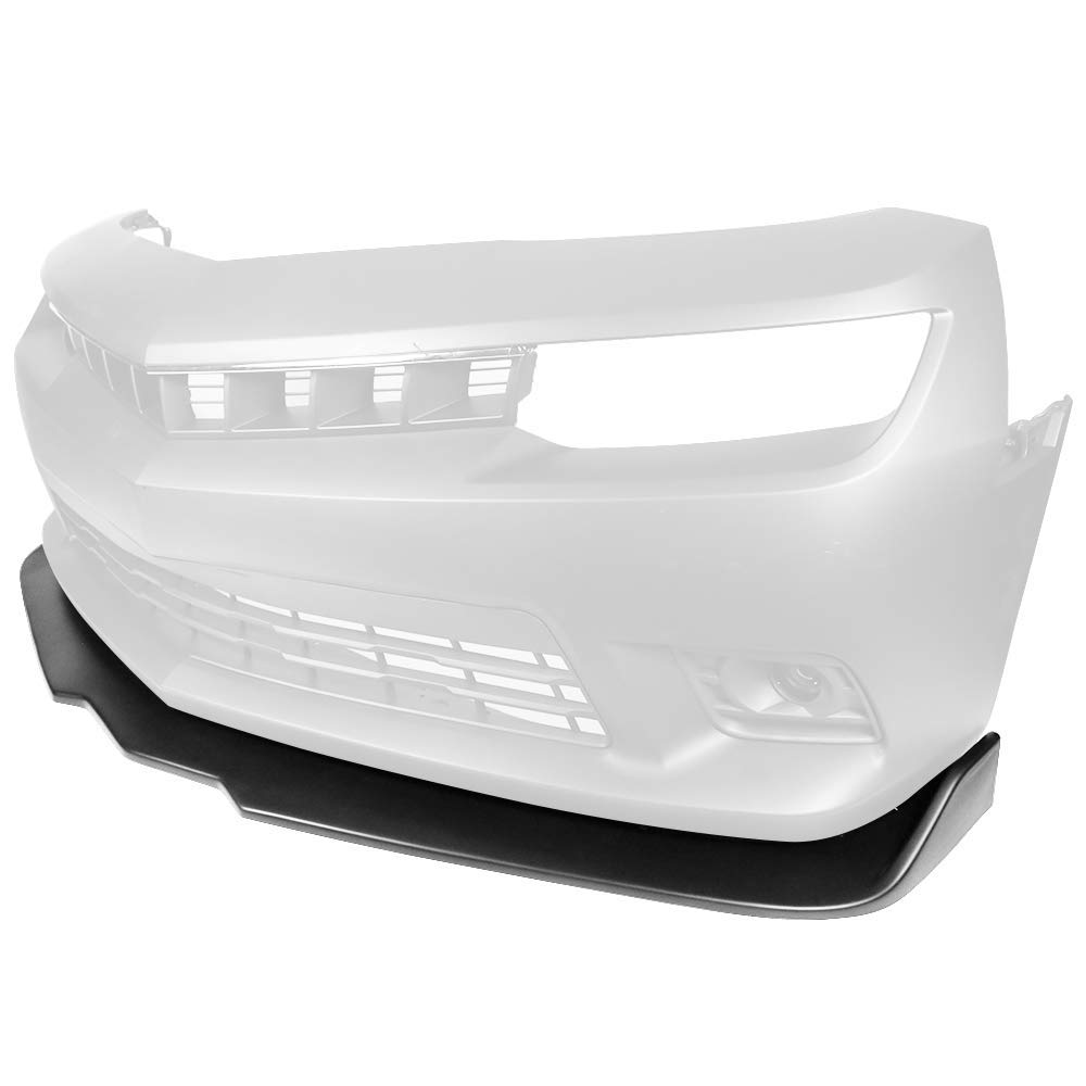 IKON MOTORSPORTS Front Bumper Lip for 2014-2015 Chevy Camaro SS | Unpainted PP Spoiler Splitter | Ikon Style Air Dam Body Kit - Enhance Your Car's Aerodynamics & Sporty Look for Street Racing & Show Cars