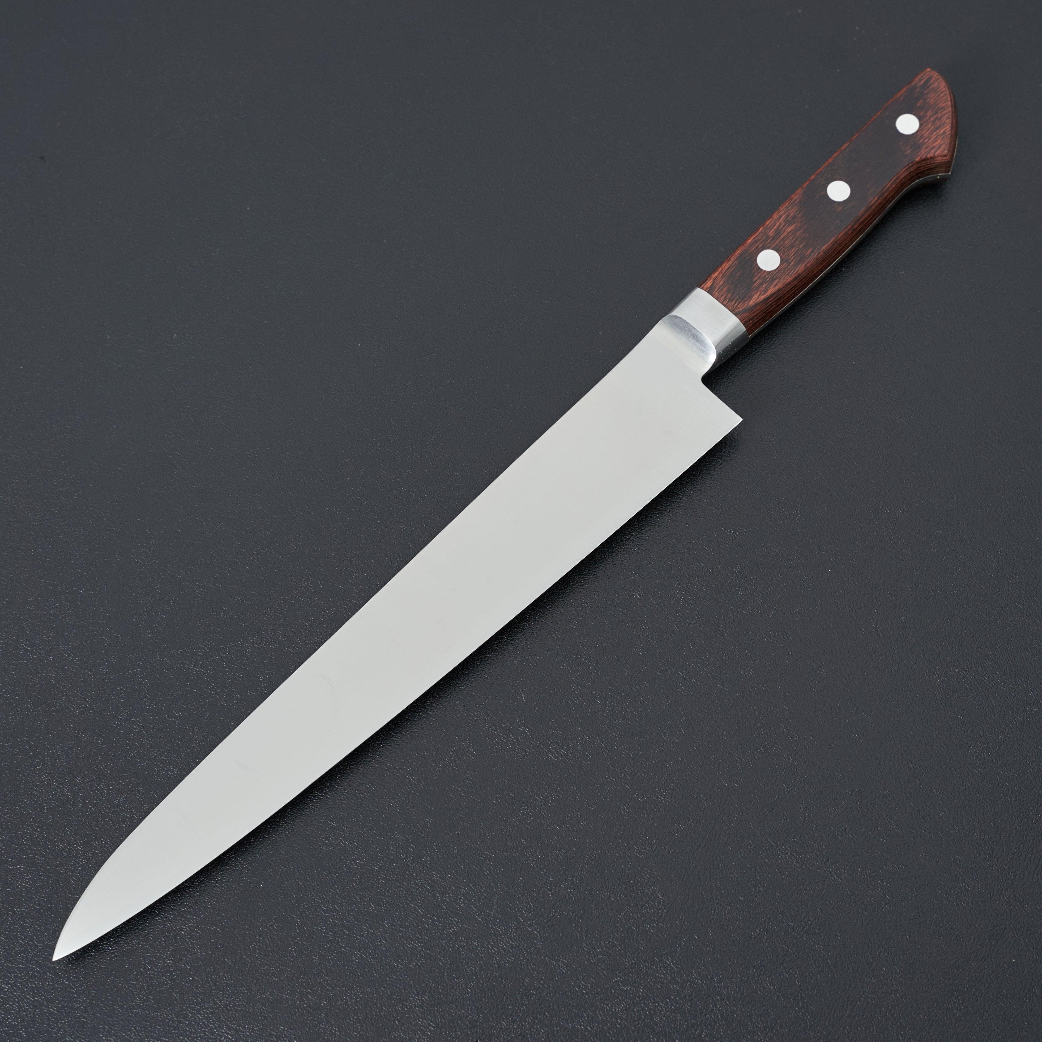 Hitohira KH Western Stainless Sujihiki 240mm - Premium Japanese Slicing Knife for Sushi, Meat & BBQ - Professional Chef & Home Cooking Essential