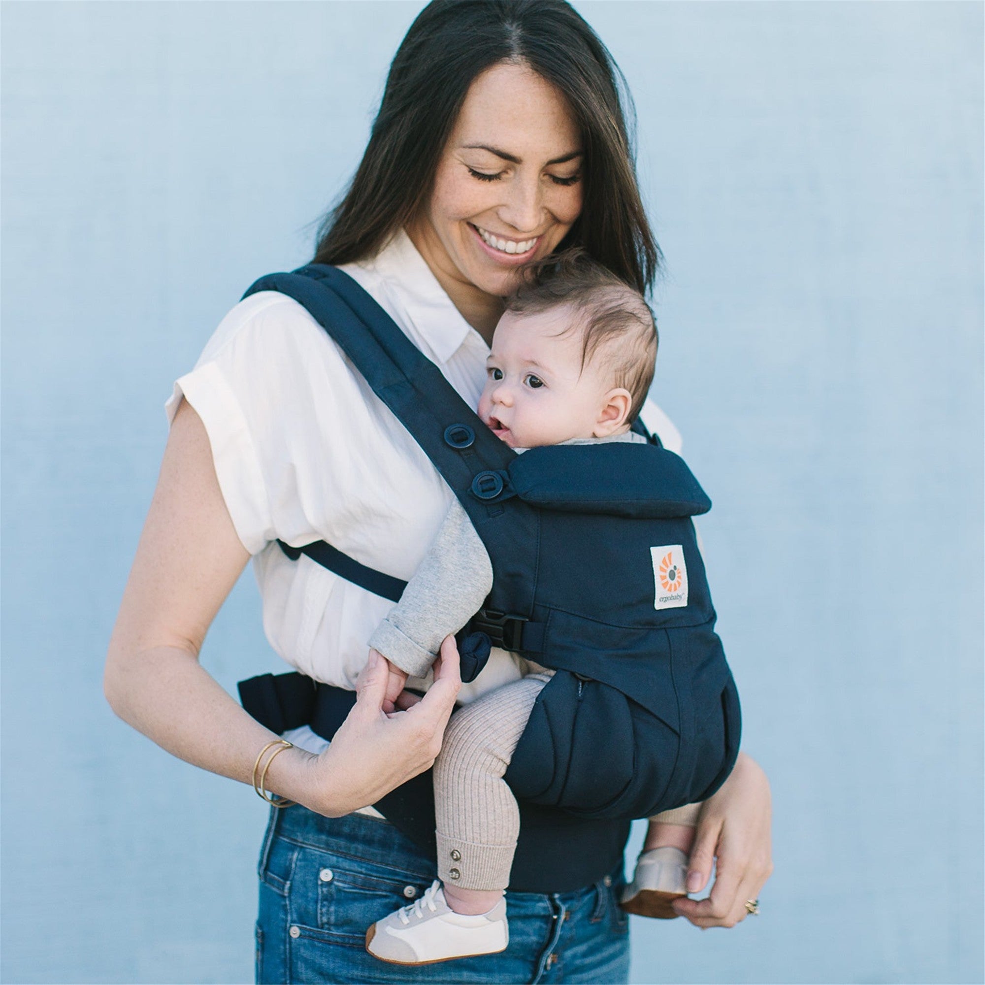 Ergobaby Omni 360 All-Position Baby Carrier - Breathable Mesh, Adjustable & Ergonomic Design for Newborn to Toddler (Midnight Blue) | Perfect for Hiking, Travel & Hands-Free Parenting