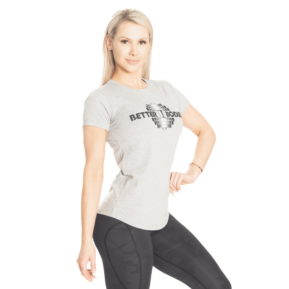 Better Bodies Regular Fit T-Shirt for Men - Soft Cotton Light Grey Tee for Casual Wear, Gym & Everyday Comfort