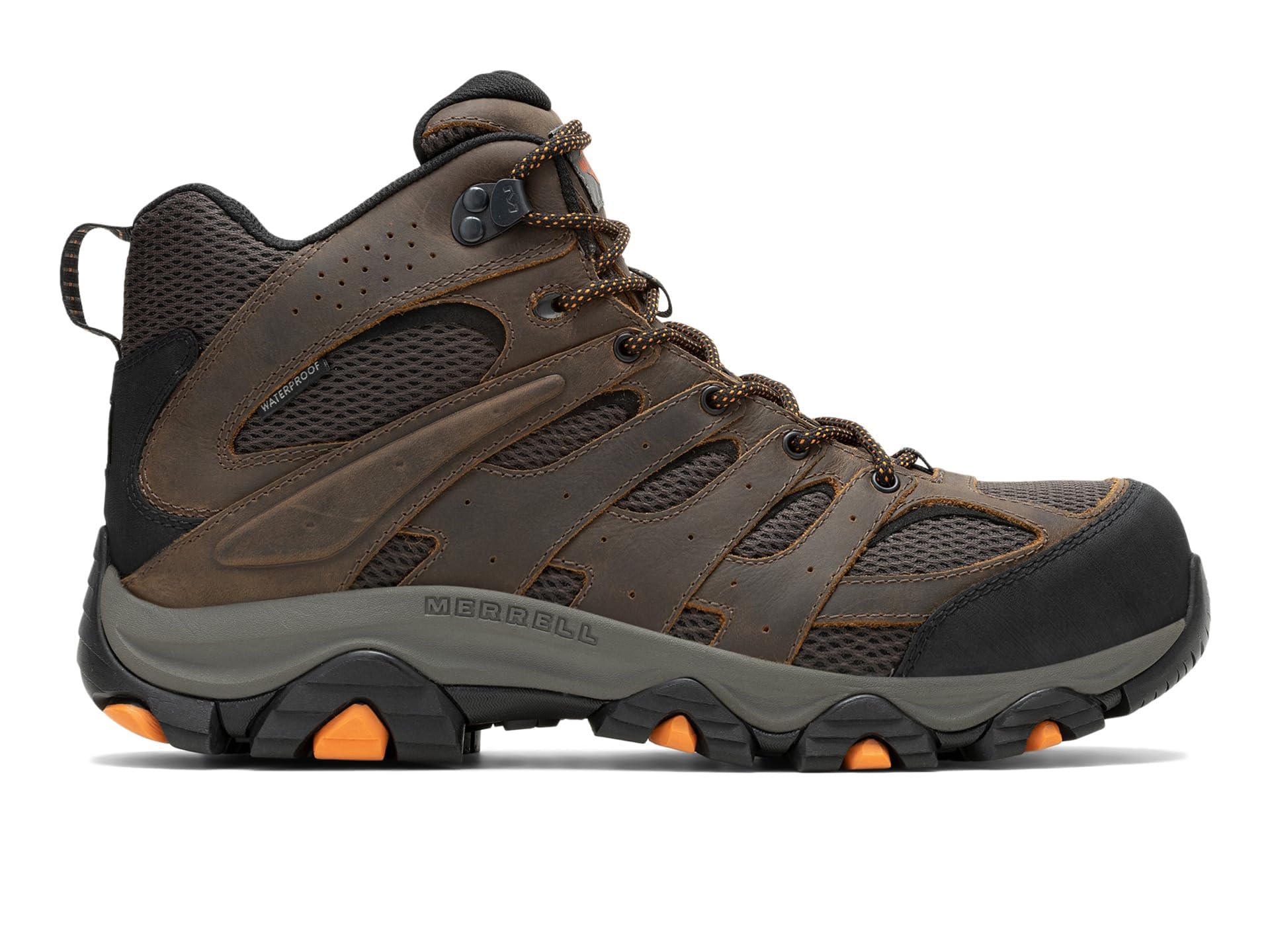 Merrell Men's Moab Vertex 2 Mid Waterproof Hiking Boots with Carbon Fiber Support - Perfect for Outdoor Adventures & Mountain Trekking