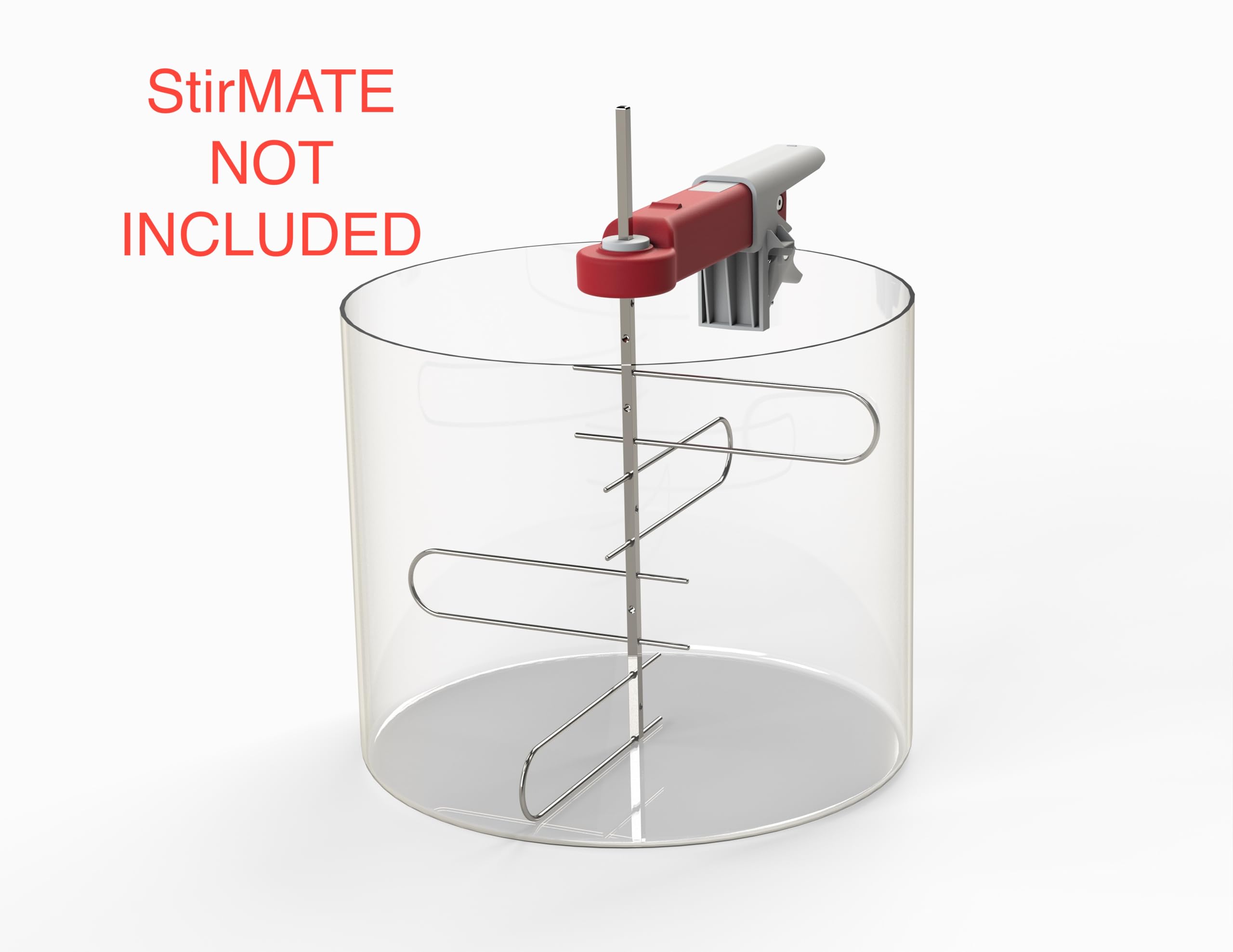 StirMATE OMNI-XL Stainless Steel Stirrer Attachment for 5-Gallon Pots - Heavy Duty Mixing Tool for Home Brewing, Cooking & Lab Use (Updated 2024)