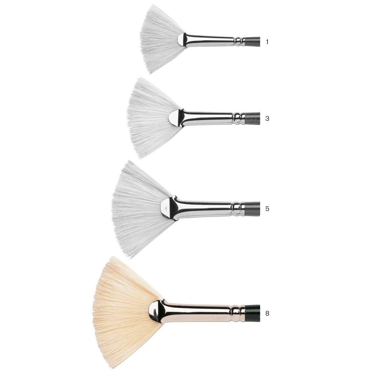 Winsor & Newton 5977708 Winton Hog Fan #8 Bristle Brush - Professional Oil & Acrylic Painting Brush for Artists - Perfect for Canvas, Wood & Textured Surfaces