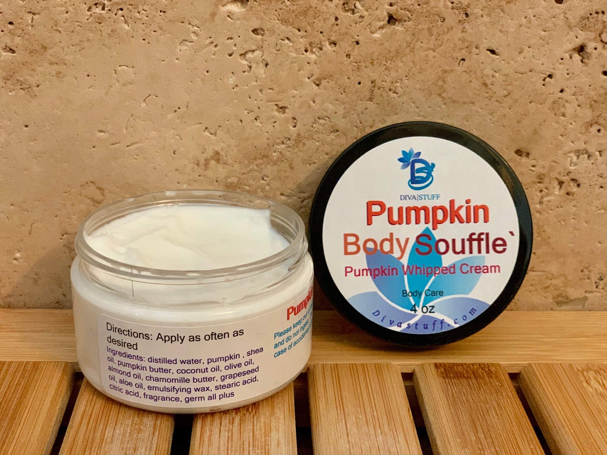 Diva Stuff Pumpkin Souffle Body Cream - 4 Oz Moisturizing Lotion for Dry Skin, Hydrating & Nourishing - Perfect for Fall Skincare & Daily Body Care Routine