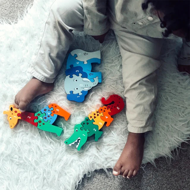 Butterfly 1-5 Piece Wooden Jigsaw Puzzle for Kids - Educational Toddler Learning Toy for Preschool Classroom & Home Playtime