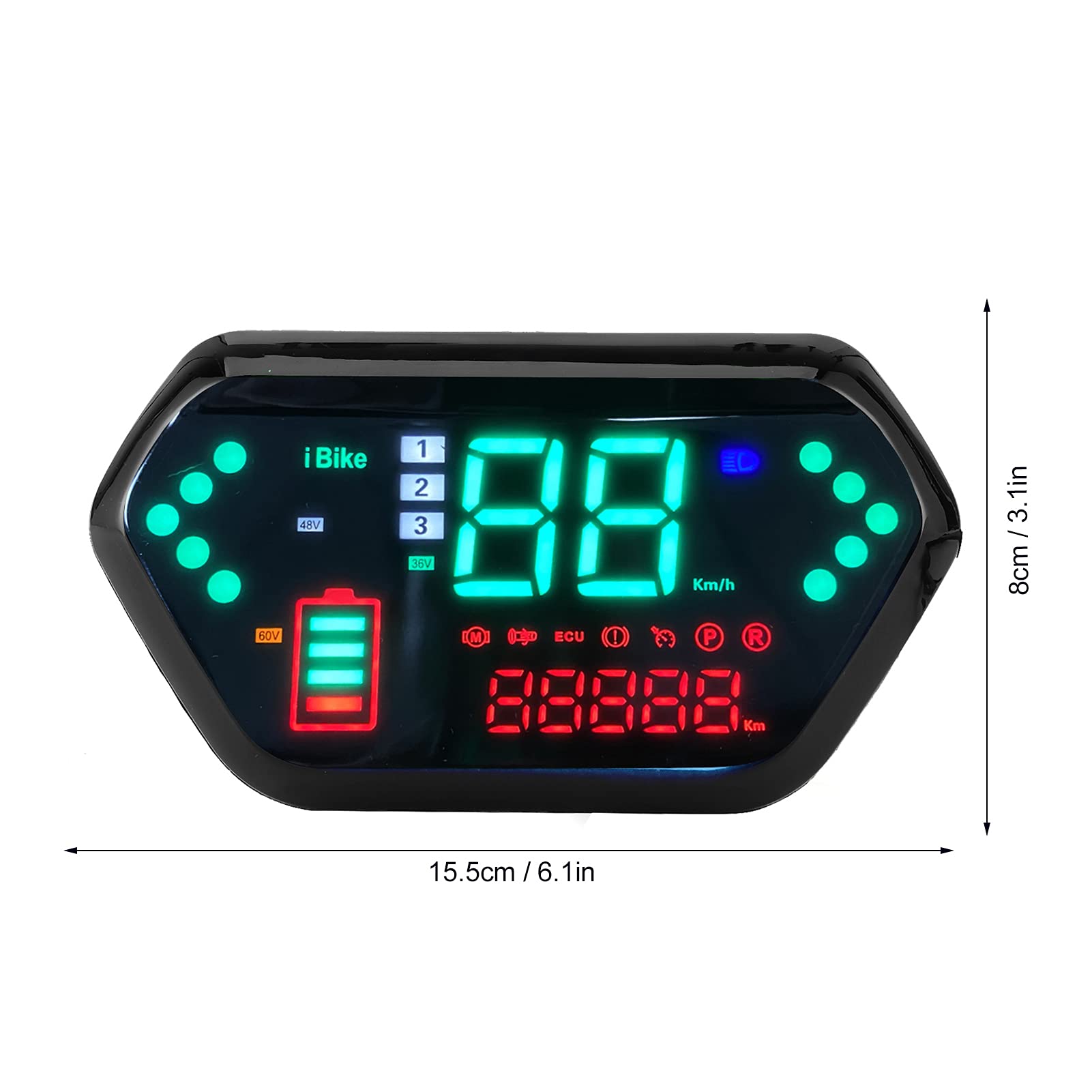 Keenso 48V/60V Motorcycle Speedometer - HD LCD Display for Universal Bikes - Riding & Racing