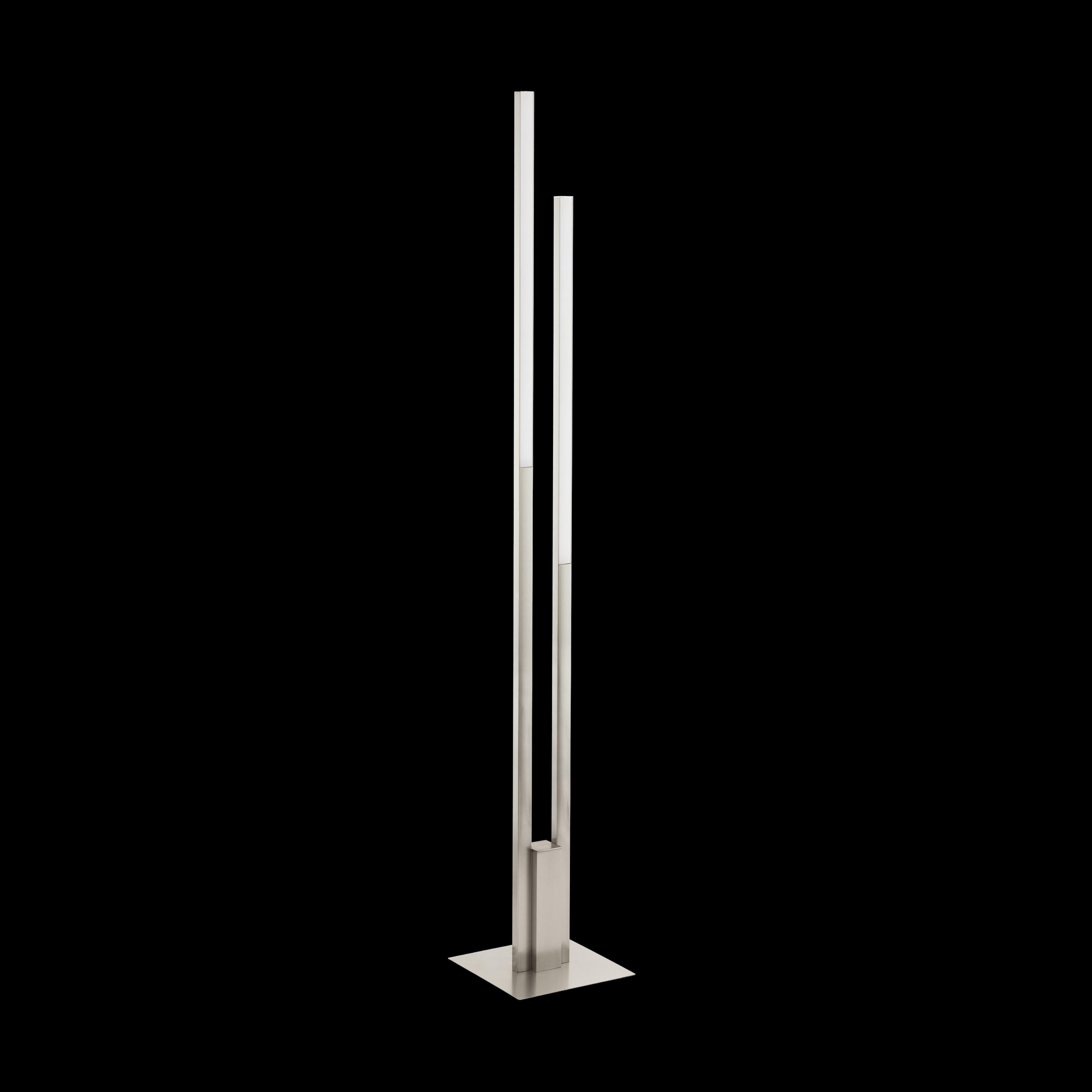 Eglo Connect Fraioli Z Smart LED Nickel Two Light Modern Floor Lamp - WiFi & App Control for Living Room, Bedroom, Office - Dimmable Ambient Lighting for Home Decor