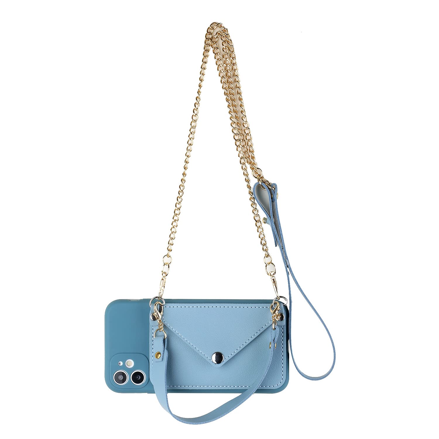 Leather Crossbody Wallet Case for Samsung Galaxy S10E with Credit Card Holder, Wrist Strap & Magnetic Clasp - Soft TPU Protective Phone Purse Cover for Women & Girls (Blue) | Perfect for Travel, Shopping & Everyday Use