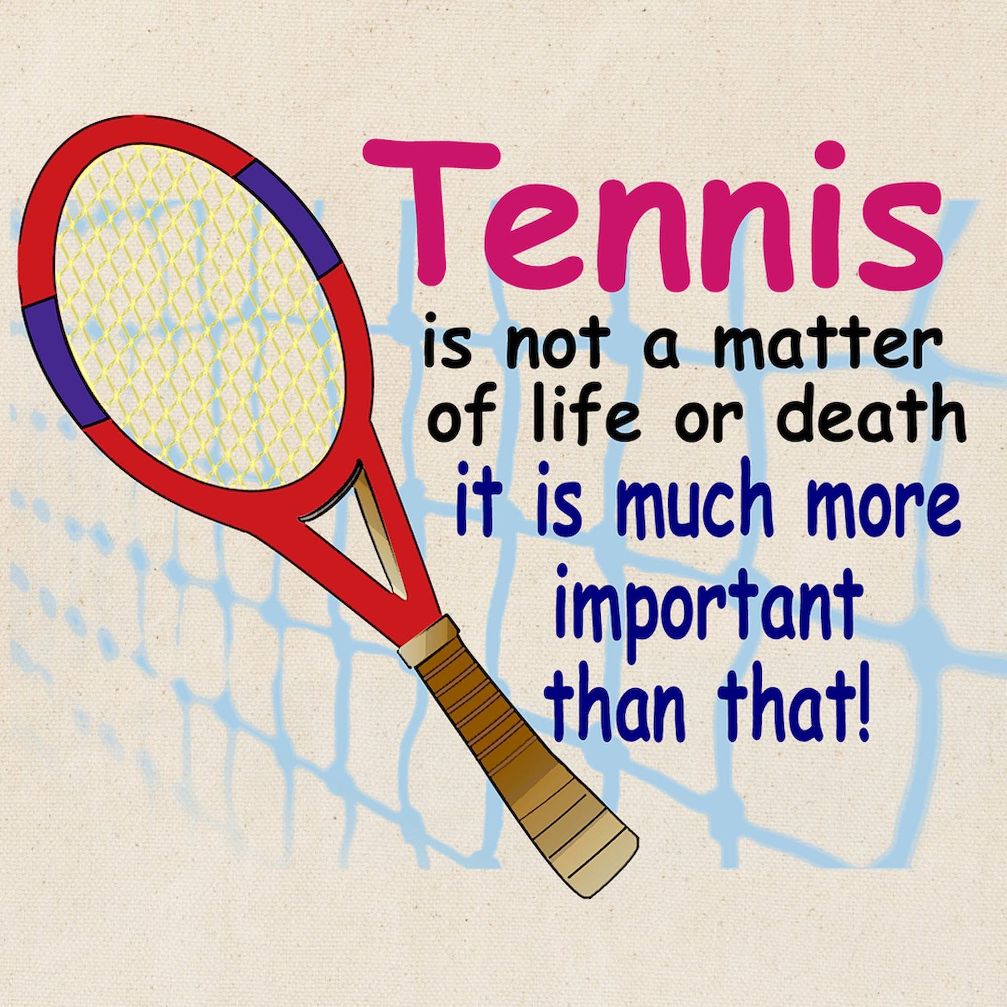 Tennis Is A Matter Of Love Tote Bag - Natural Canvas Reusable Shopping Bag for Tennis Fans, Groceries & Beach Outings