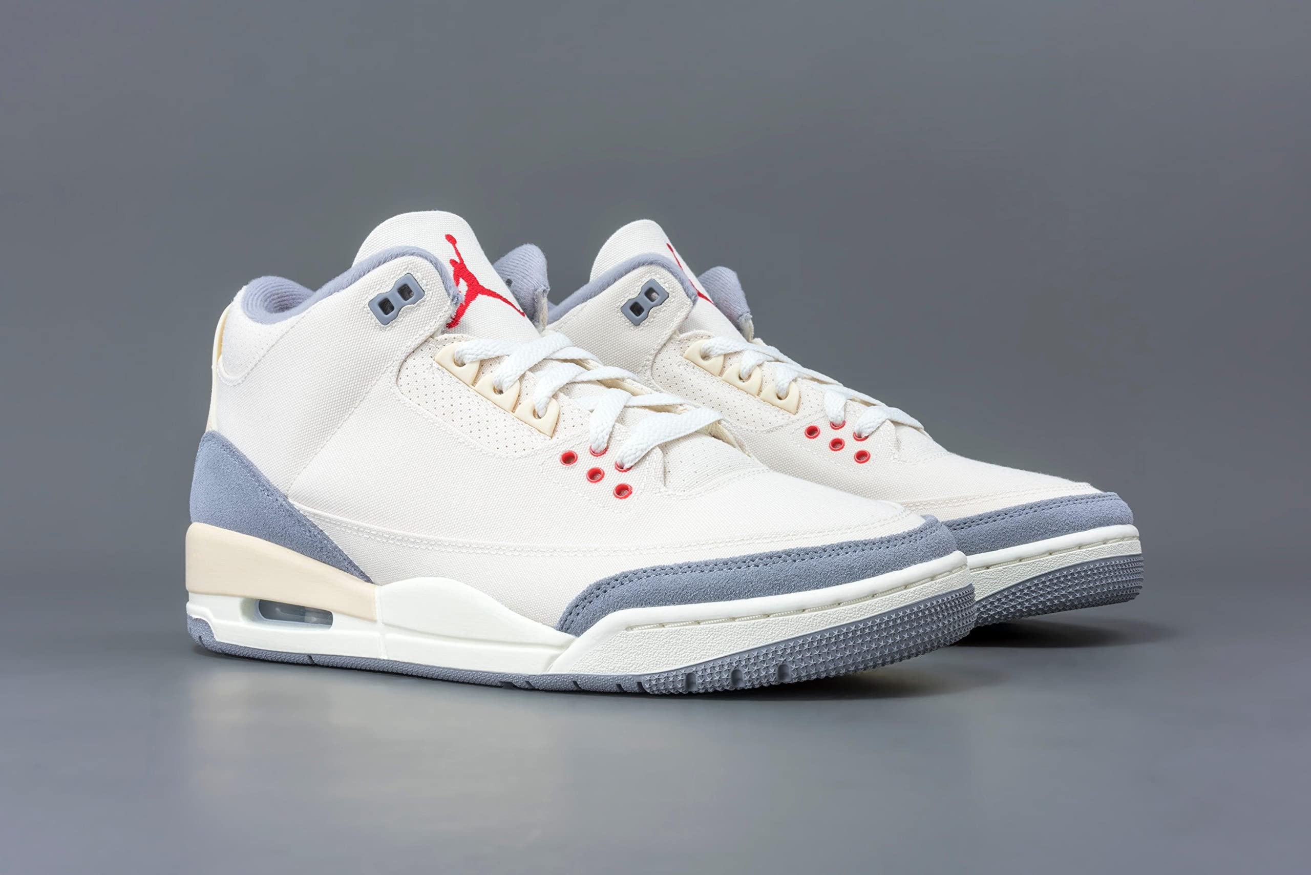 Nike Air Jordan 3 Retro Muslin Men's Basketball Shoes DH7139-100 - Premium White & Cement Grey Sneakers for Casual Wear, Street Style & Basketball Games