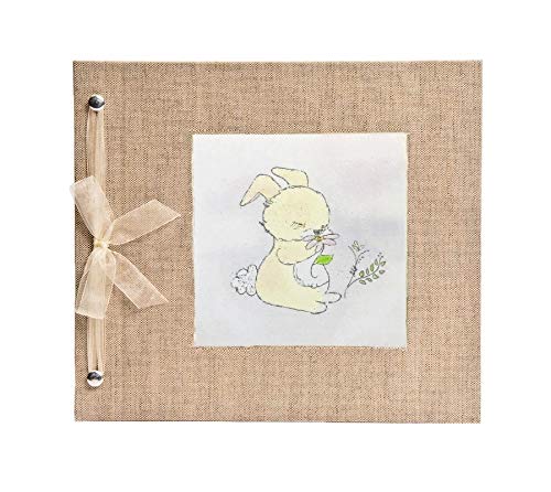 Beautiful Baby Memory Book Keepsake - Hugs & Kisses XO Baby Girl Bunny Scrapbook | Baby Journal & Photo Album for Newborn Gifts, Christening, First Birthday & Family Memories