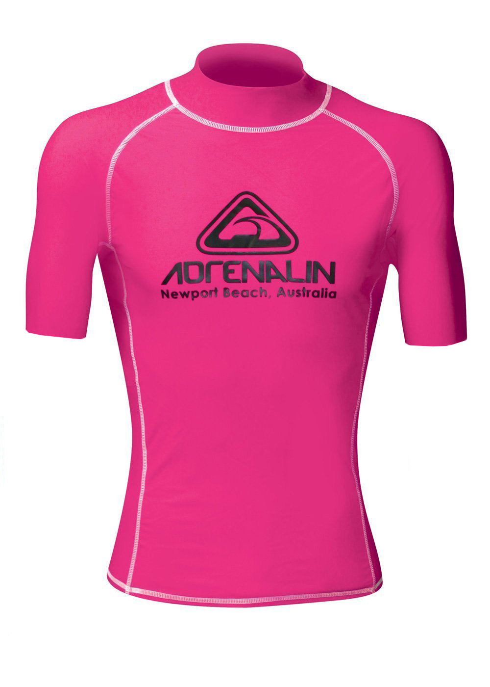 Adrenalin Adult High Visibility Short Sleeve Rash Guard - UV Protection Swim Shirt for Surfing, Swimming & Water Sports - Ideal for Beach, Pool & Outdoor Activities