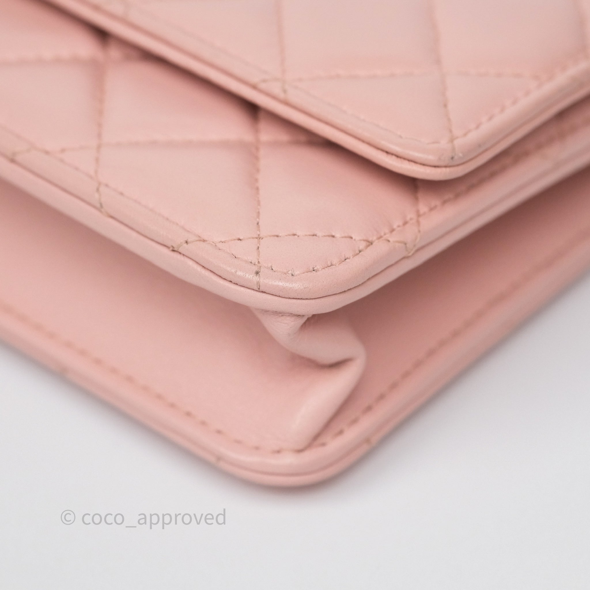 Chanel Camellia Crush Wallet on Chain WOC in Pink Lambskin with Aged Gold Hardware - Elegant Crossbody Bag for Women, Perfect for Parties, Dates & Evening Events