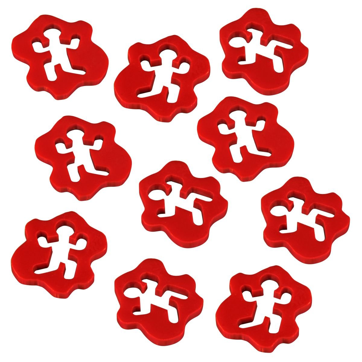 LITKO Obviously Dead Tokens - Set of 10 Red Game Markers for RPG, Board Games & Miniature Wargaming Accessories